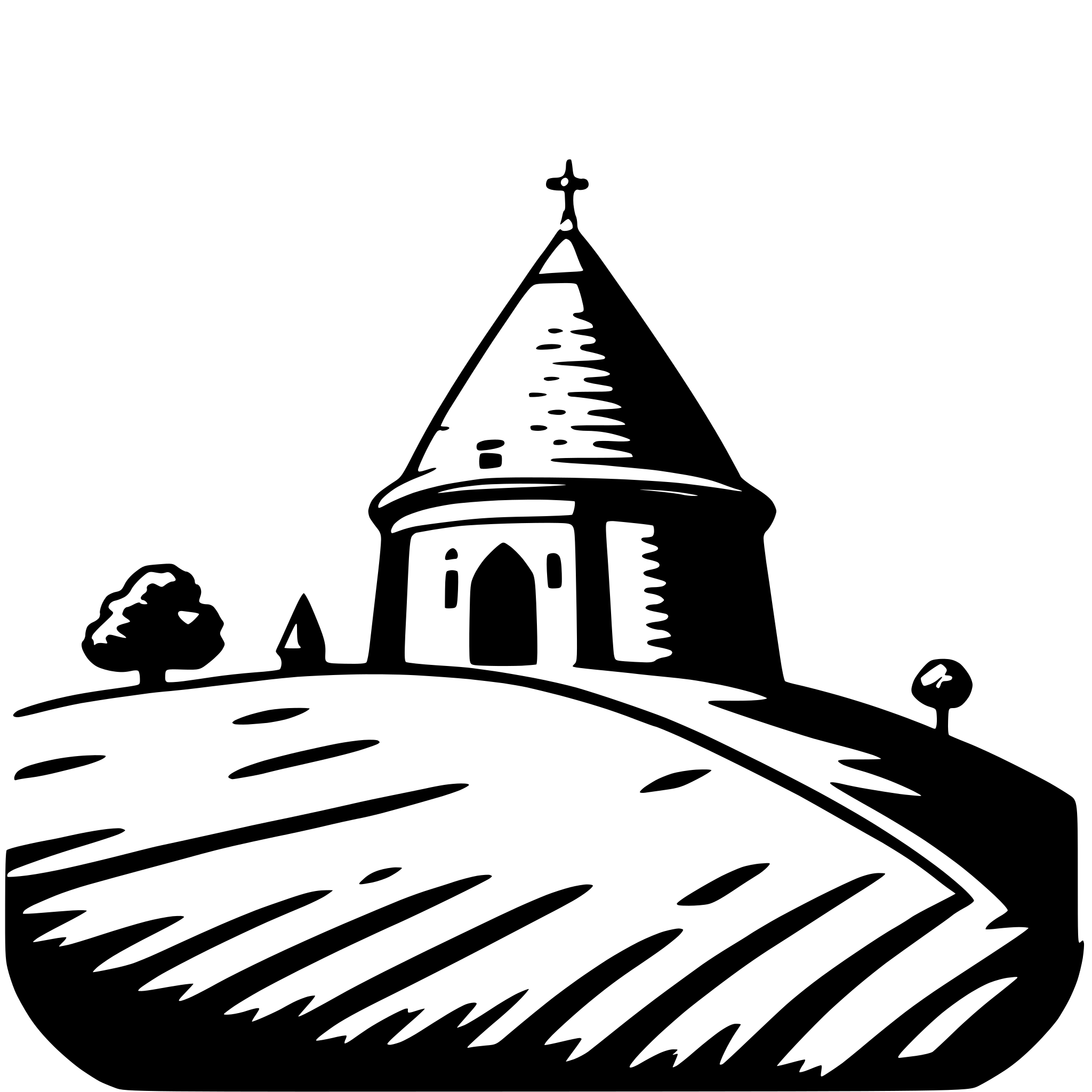 AI-generated SVG of a glastonbury tor