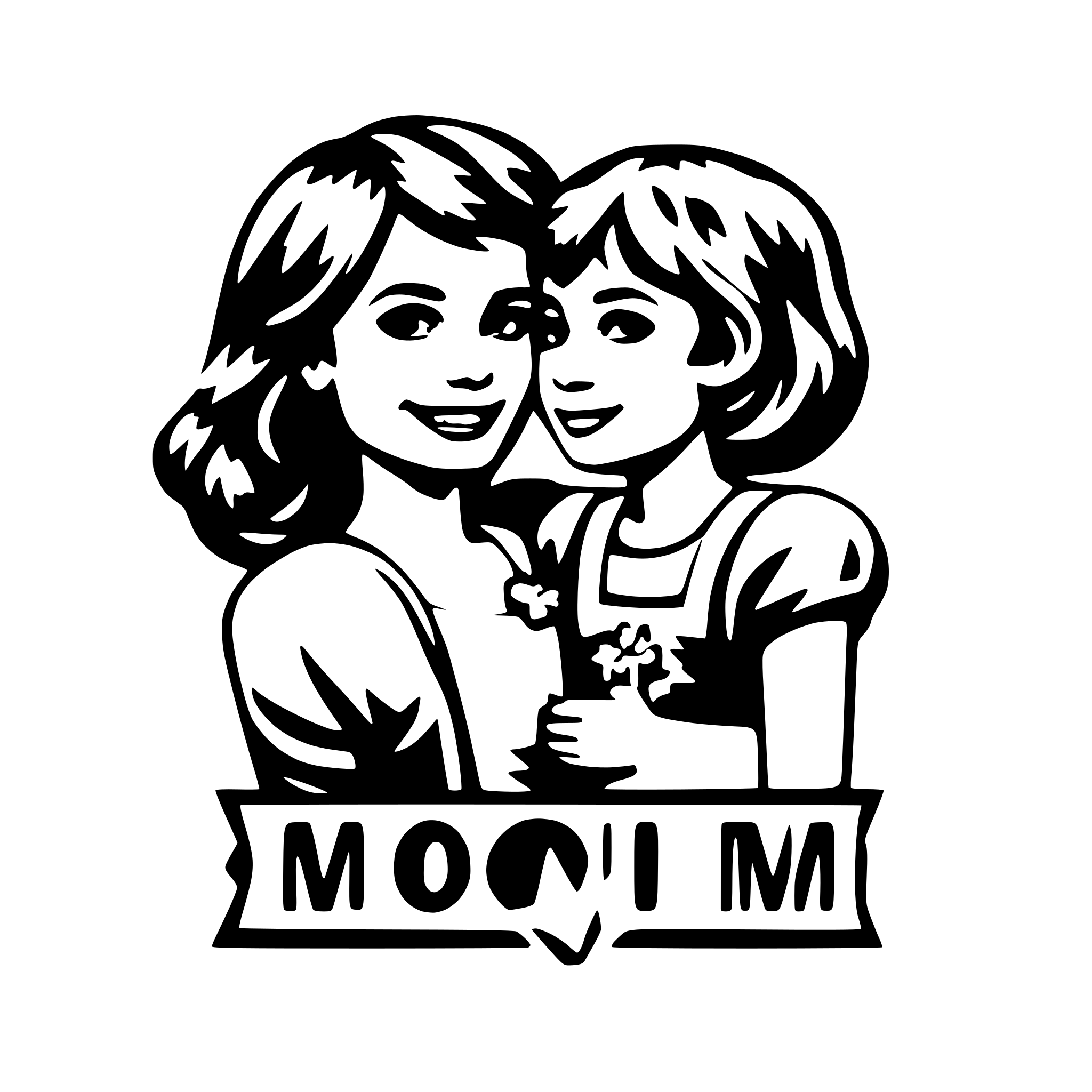 AI-generated SVG of a I love you mom