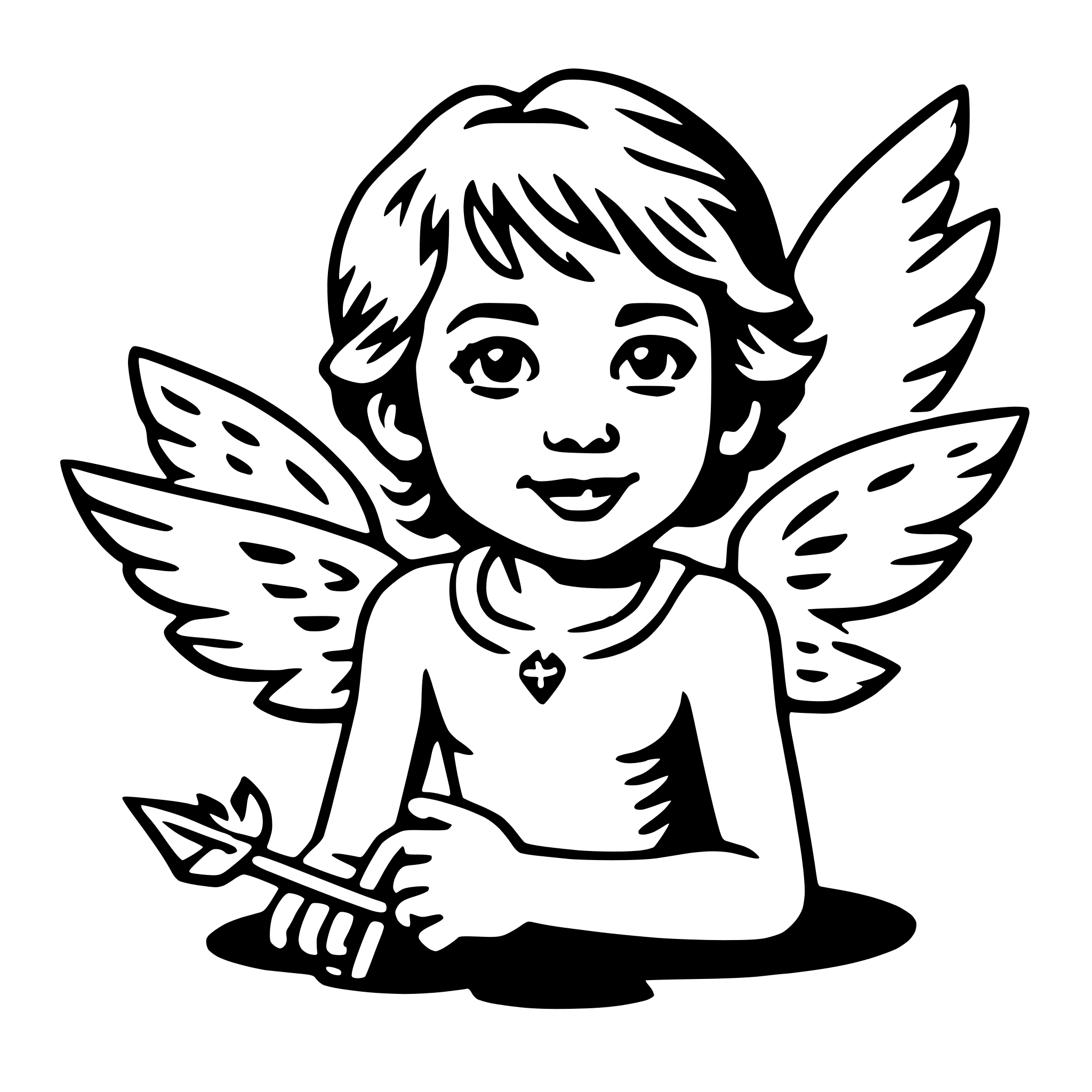 AI-generated SVG of a cupid