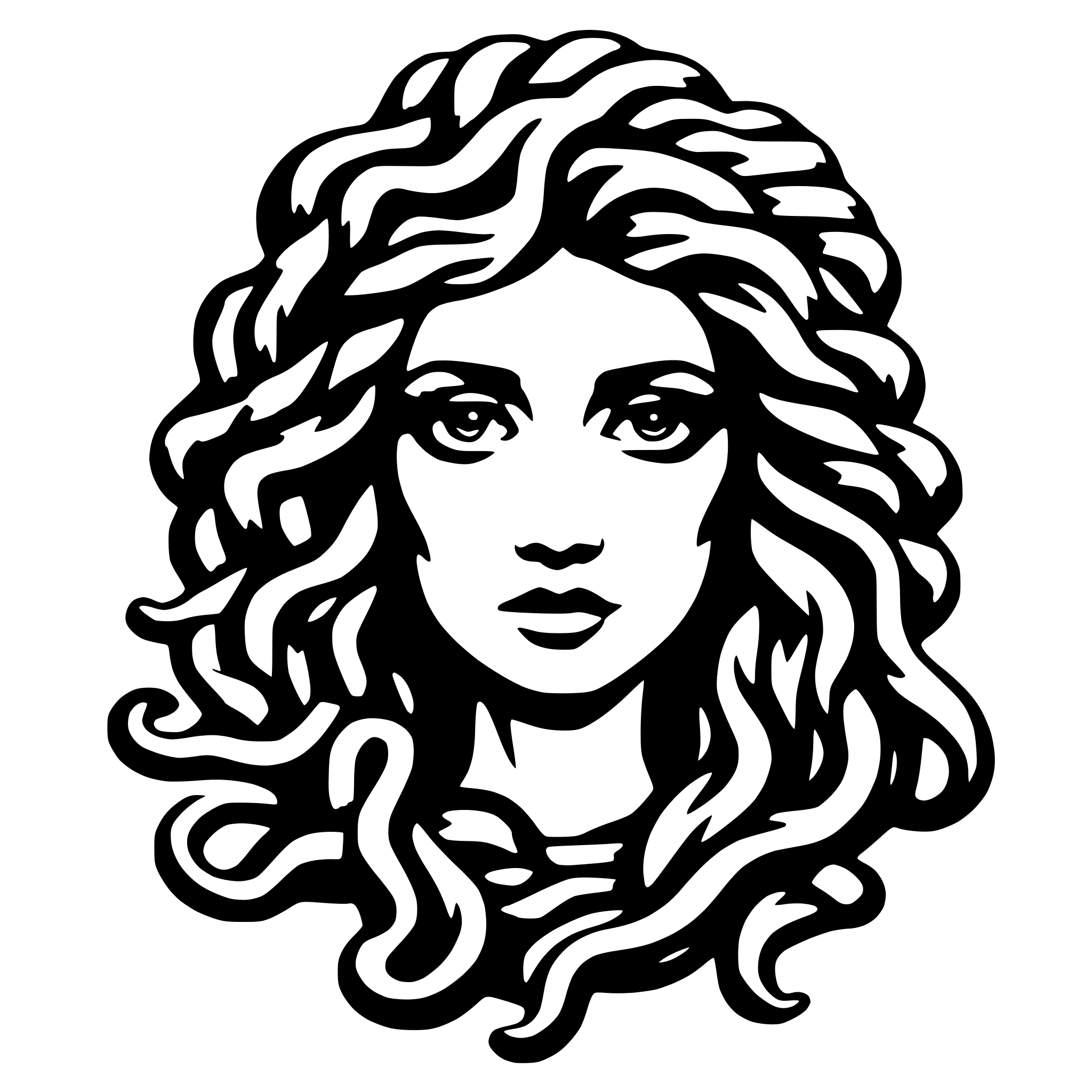 AI-generated SVG of a Simple Medusa