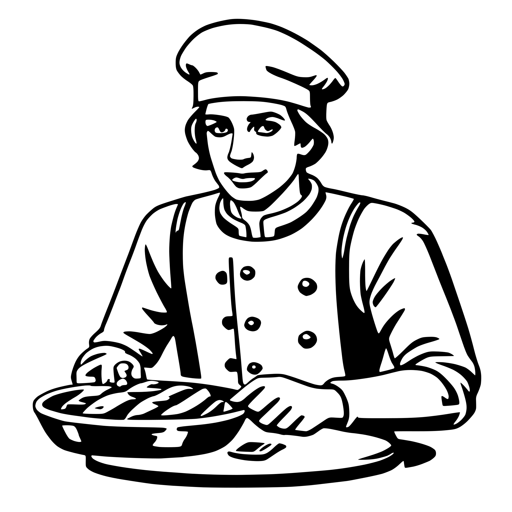 AI-generated SVG of 'cook'