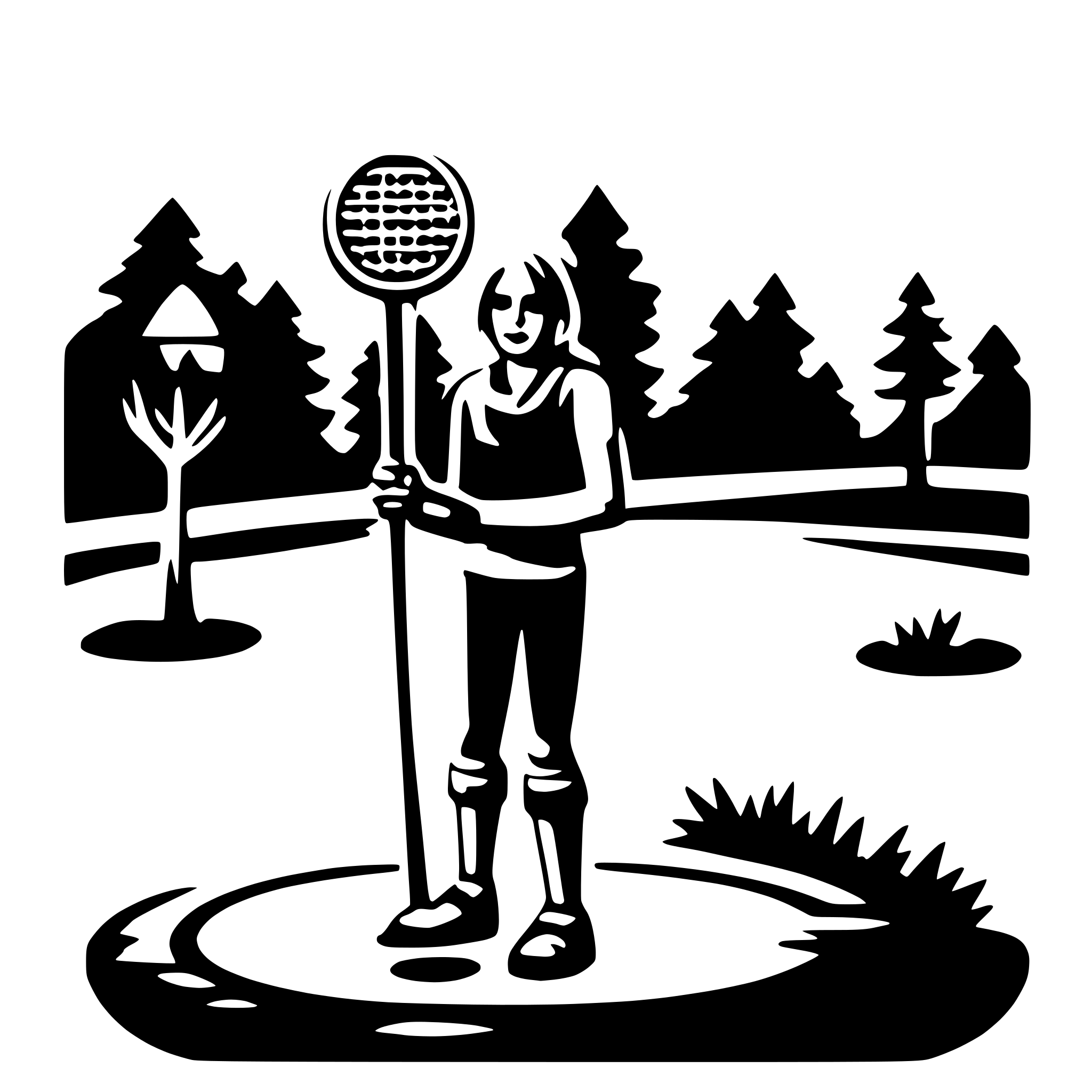 AI-generated SVG of a disc golf