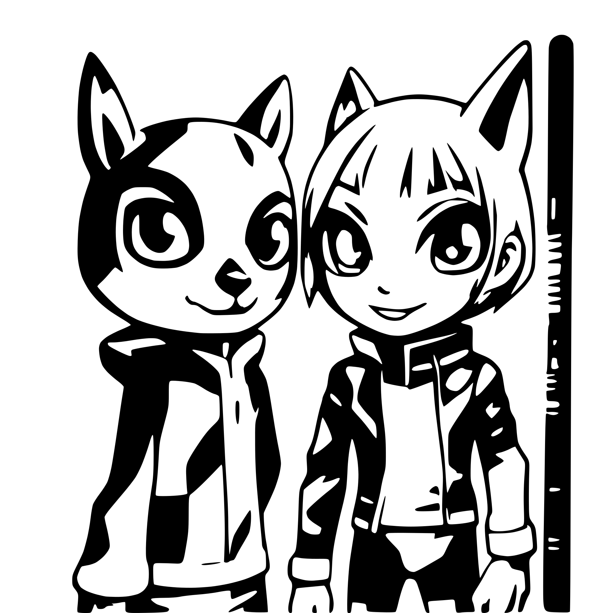 AI-generated SVG of a dogpool and deadpool high detail