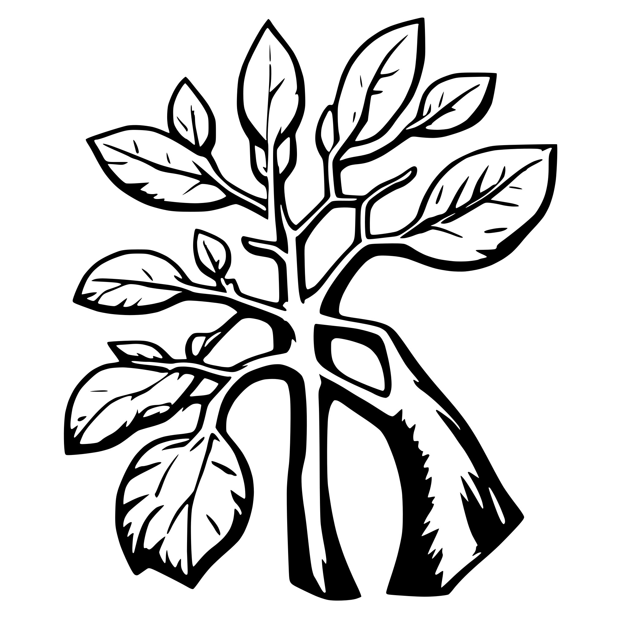 AI-generated SVG of a lymphatic branch