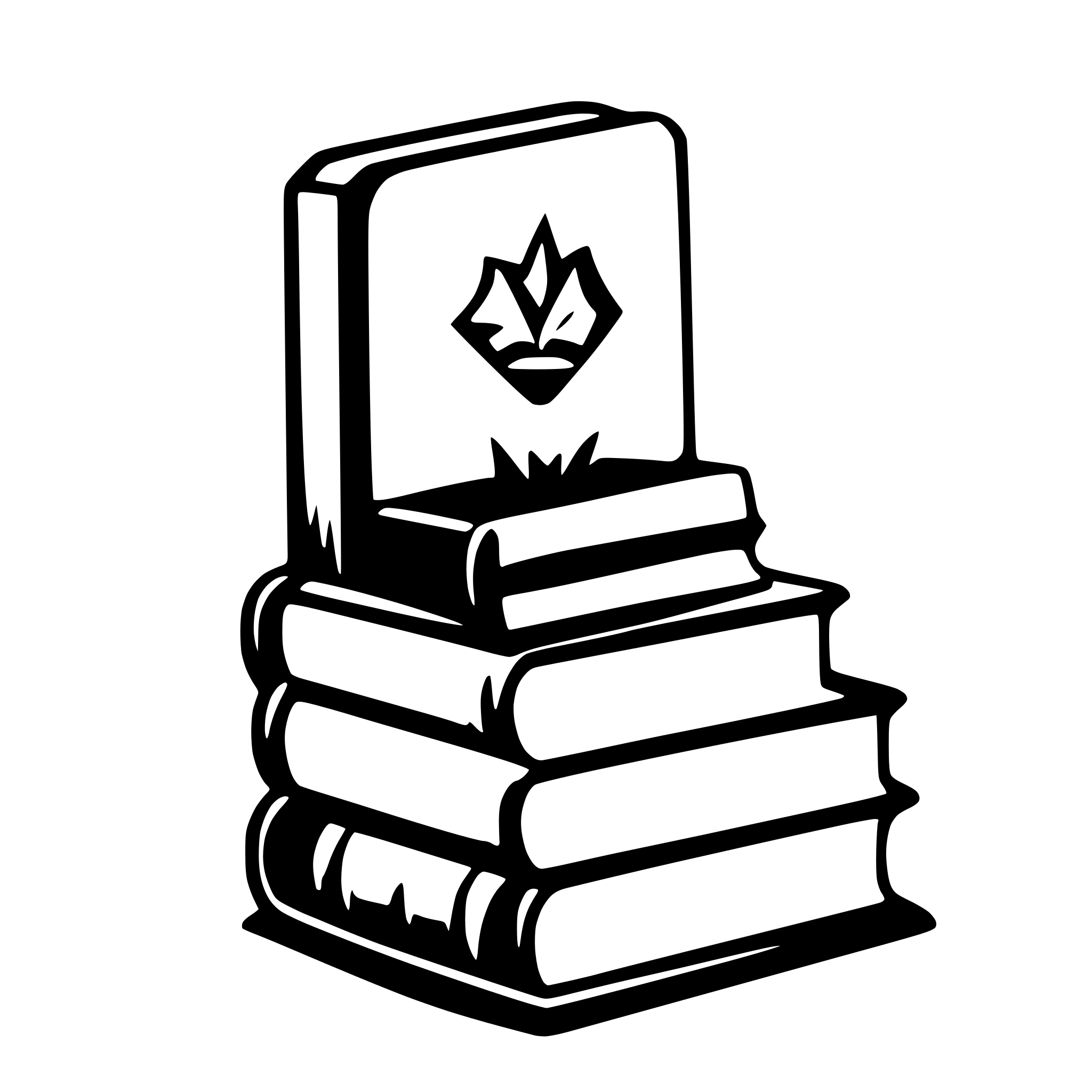 AI-generated SVG of a logo solid book exam