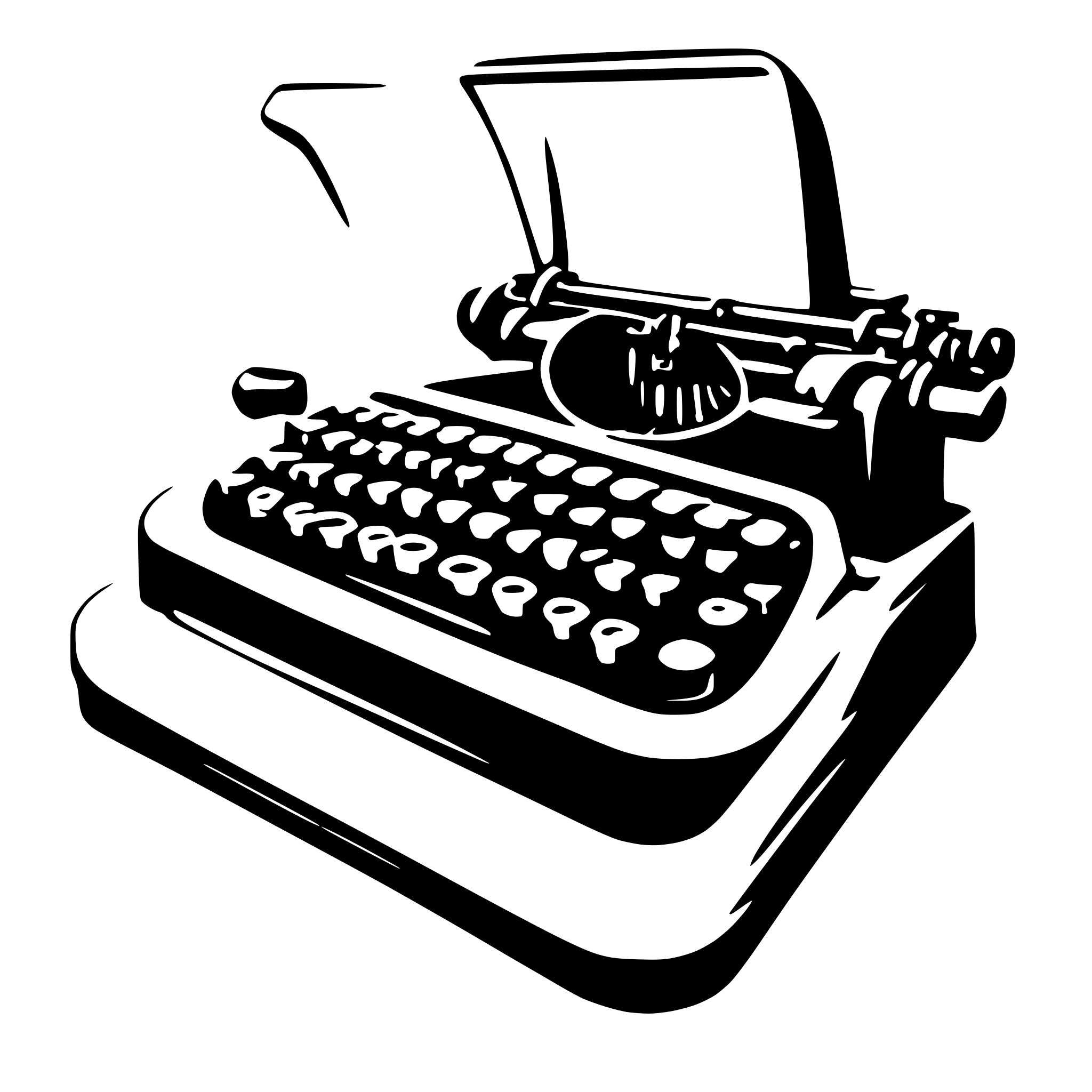 AI-generated SVG of 'Modern typewriter'