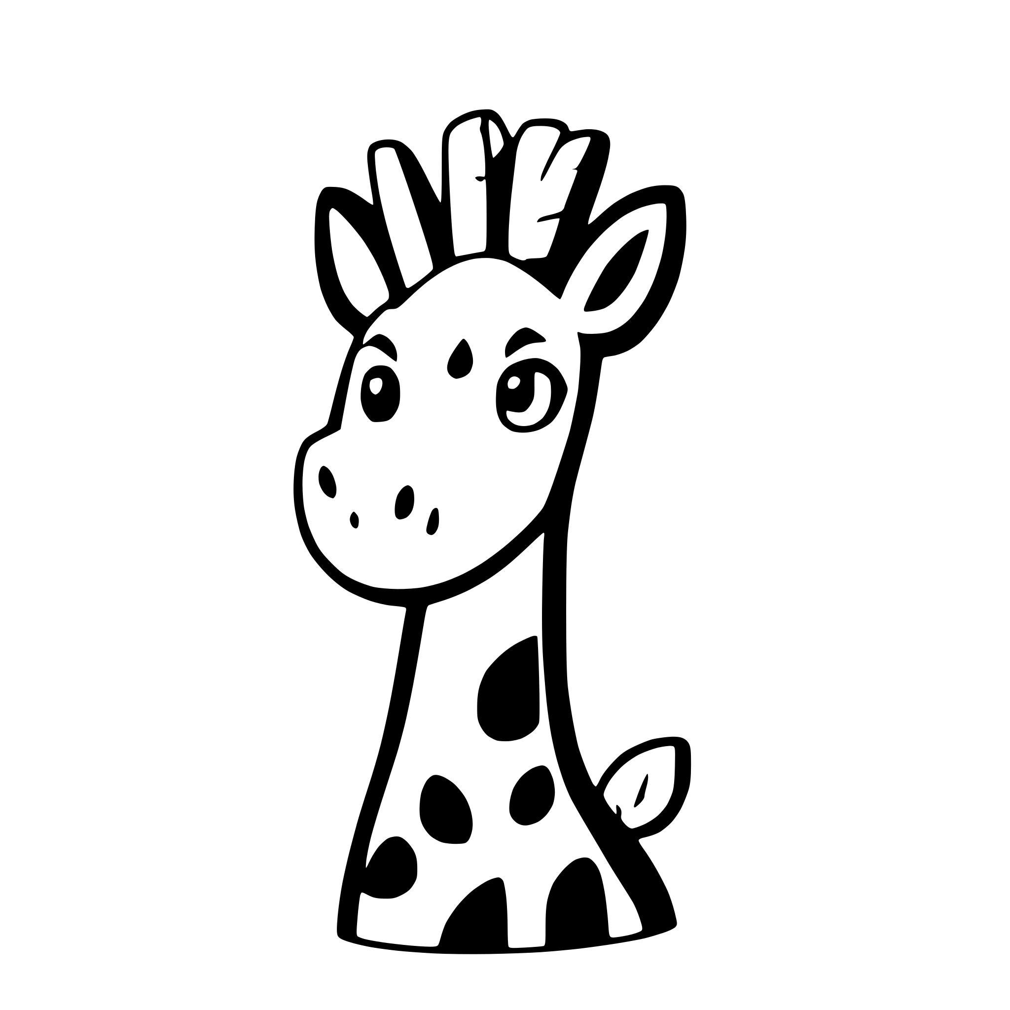 AI-generated SVG of 'giraffe'