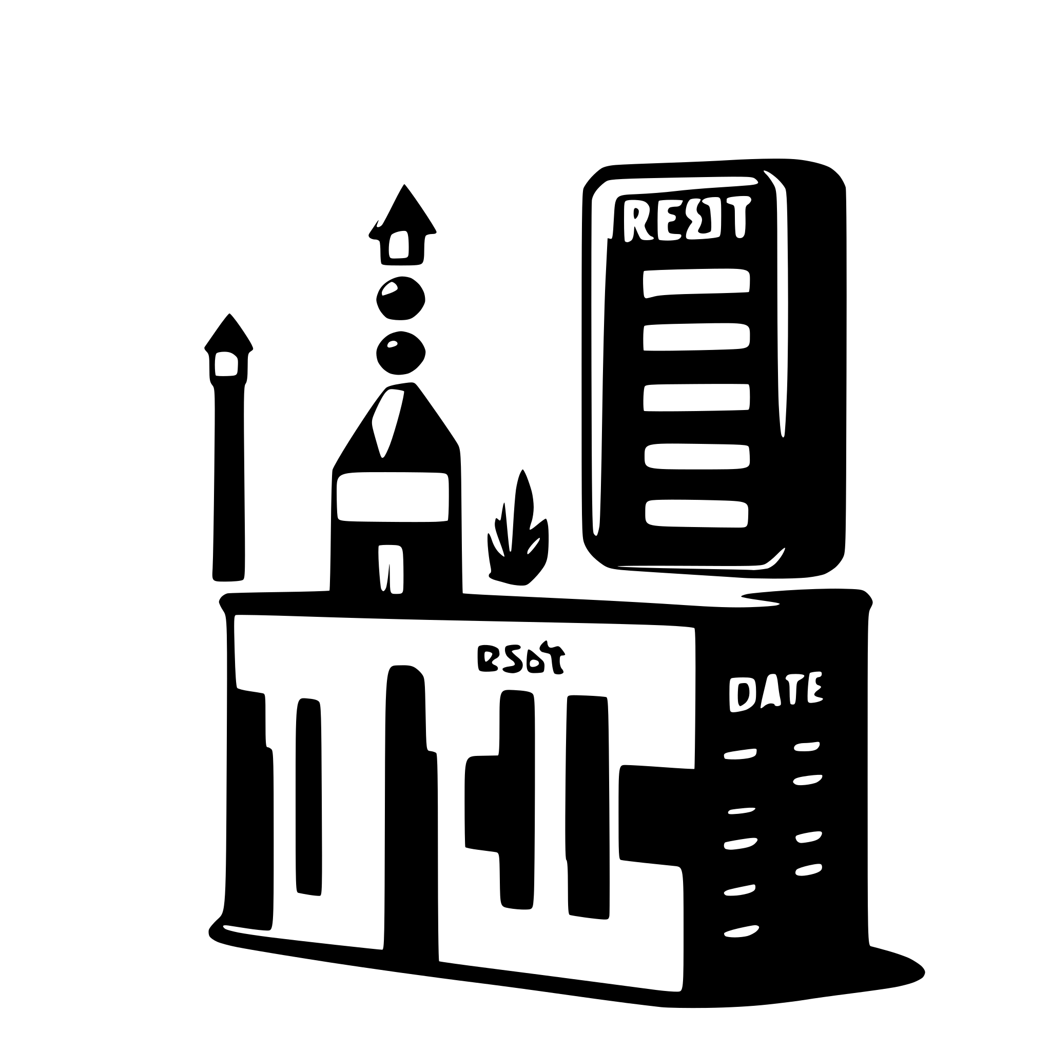 AI-generated SVG of 'reset date minimal black'