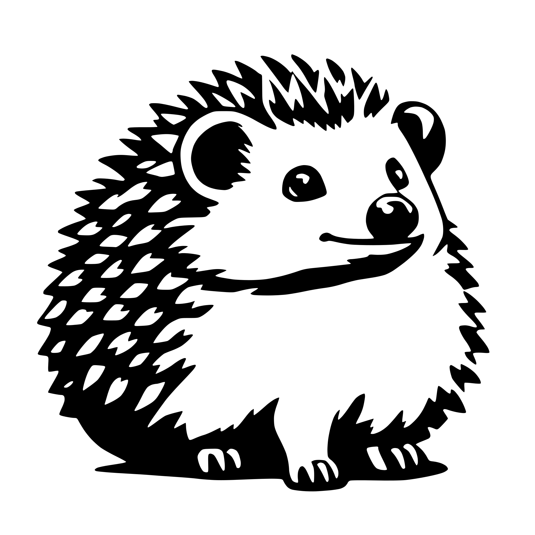 AI-generated SVG of a hedgehog