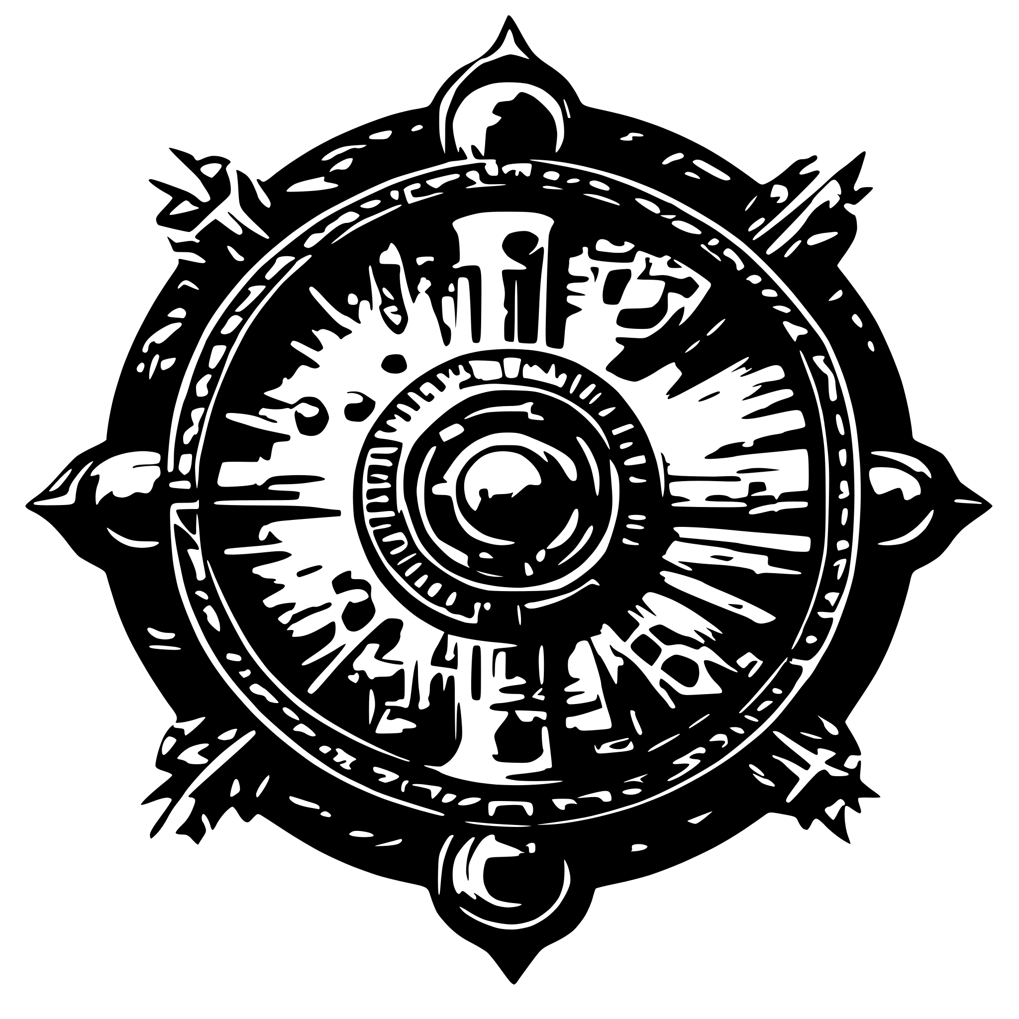 AI-generated SVG of 'space round'