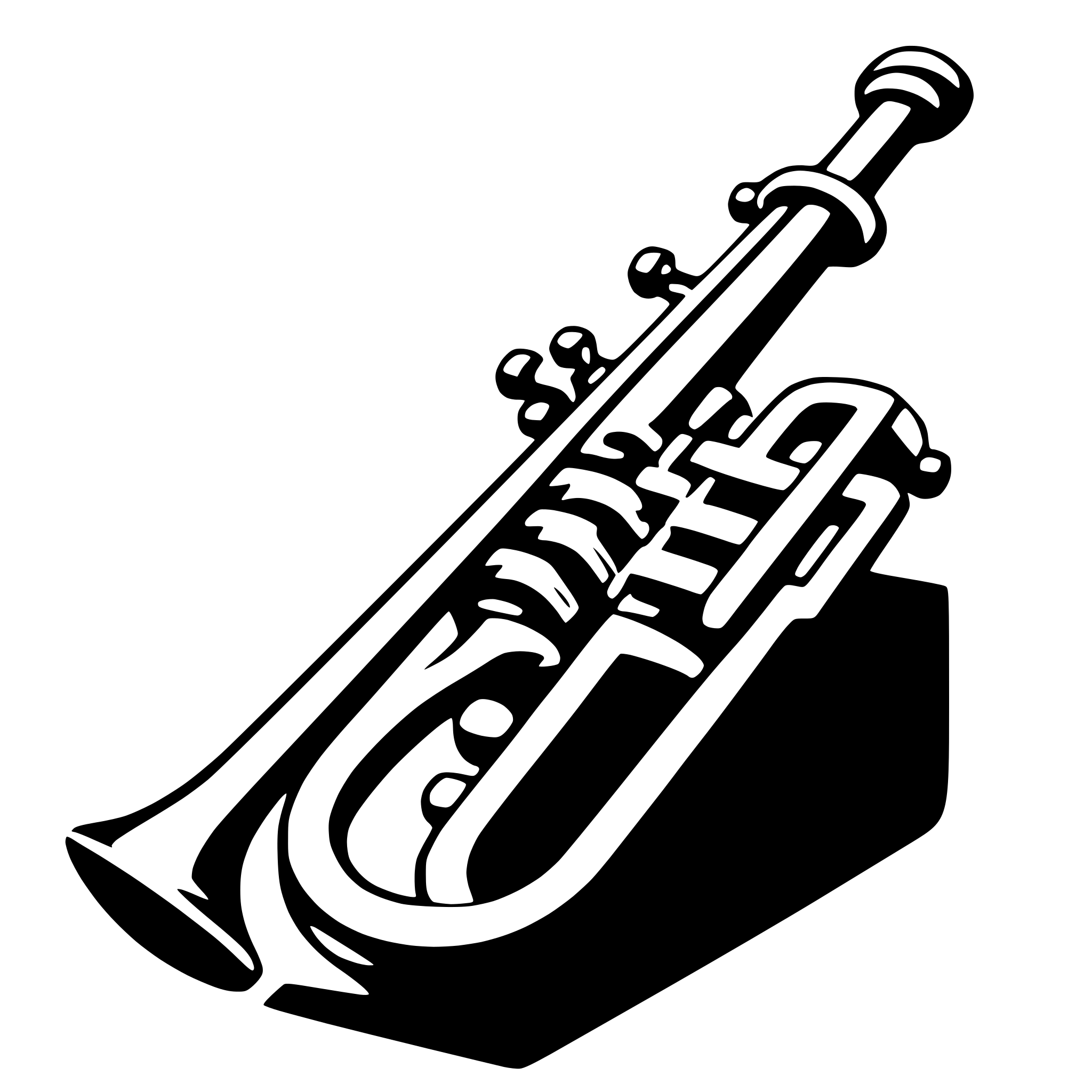 AI-generated SVG of 'trumpet'
