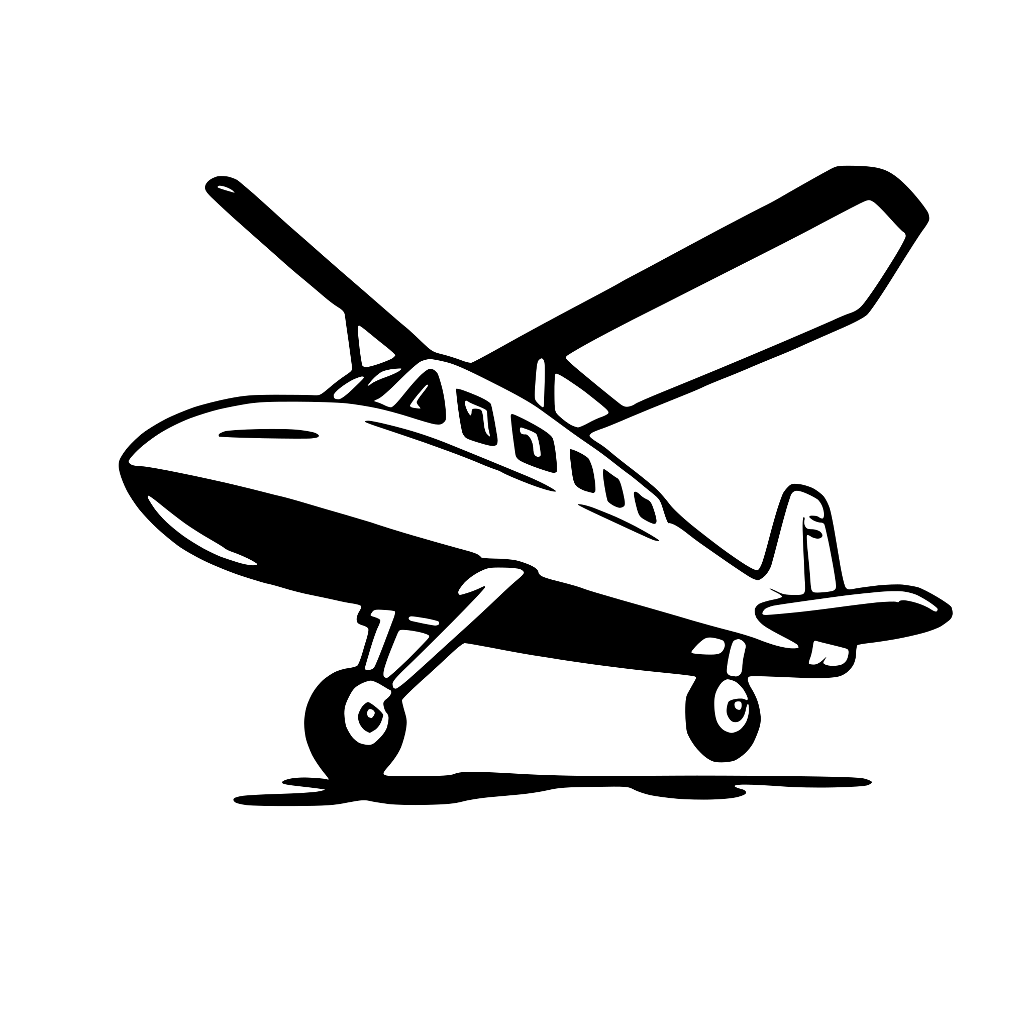 AI-generated SVG of a single-engine plane