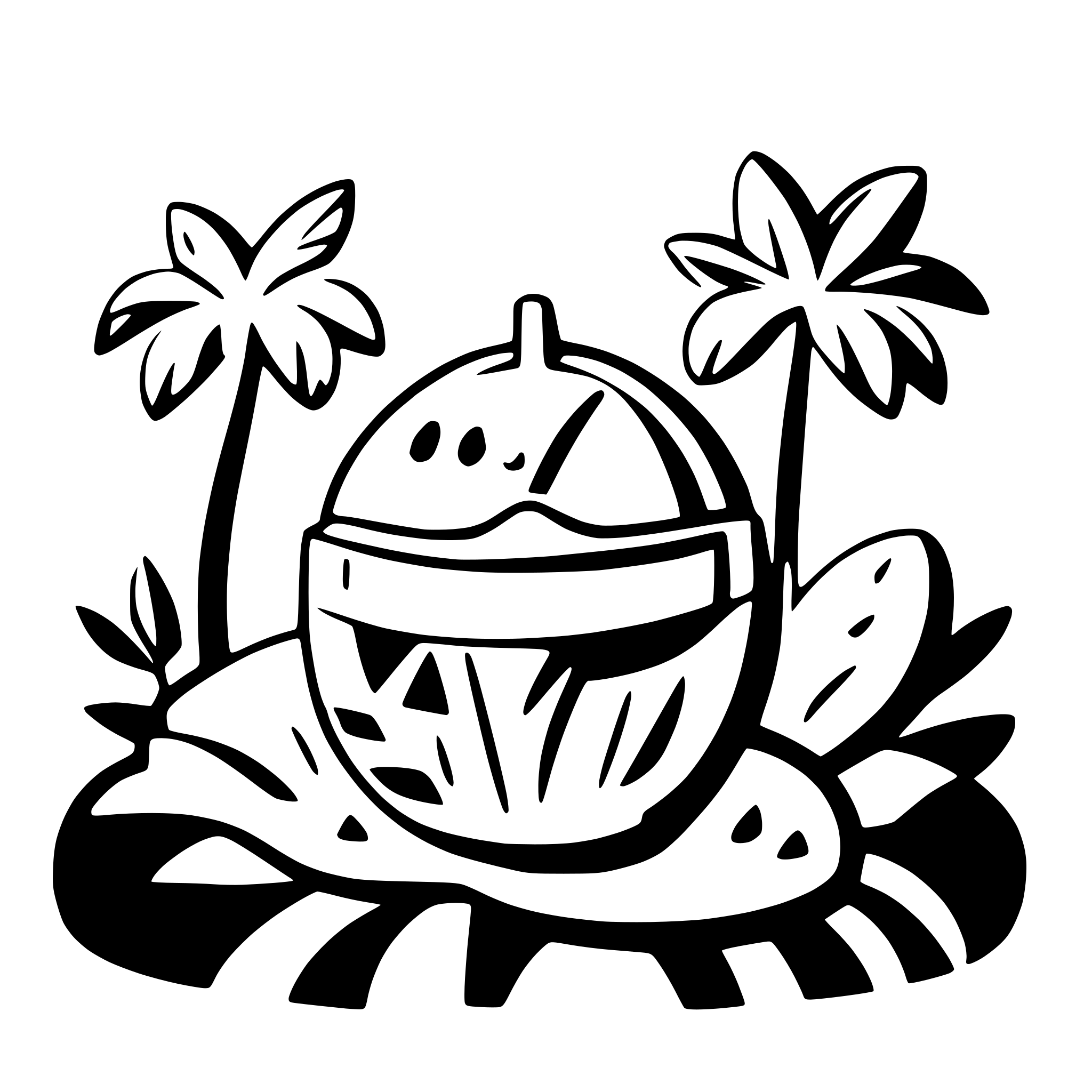 AI-generated SVG of a tropical Island