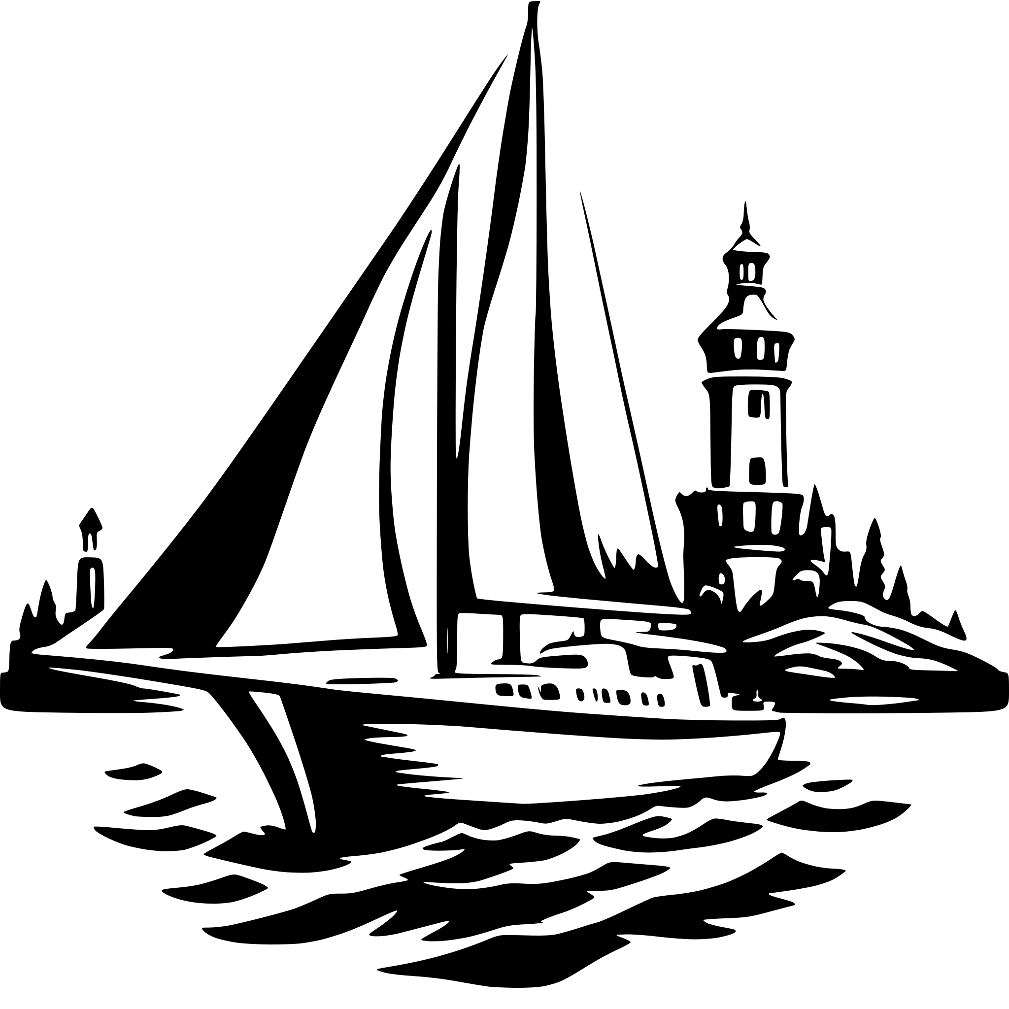 AI-generated SVG of a main image sailboat for heavenly city