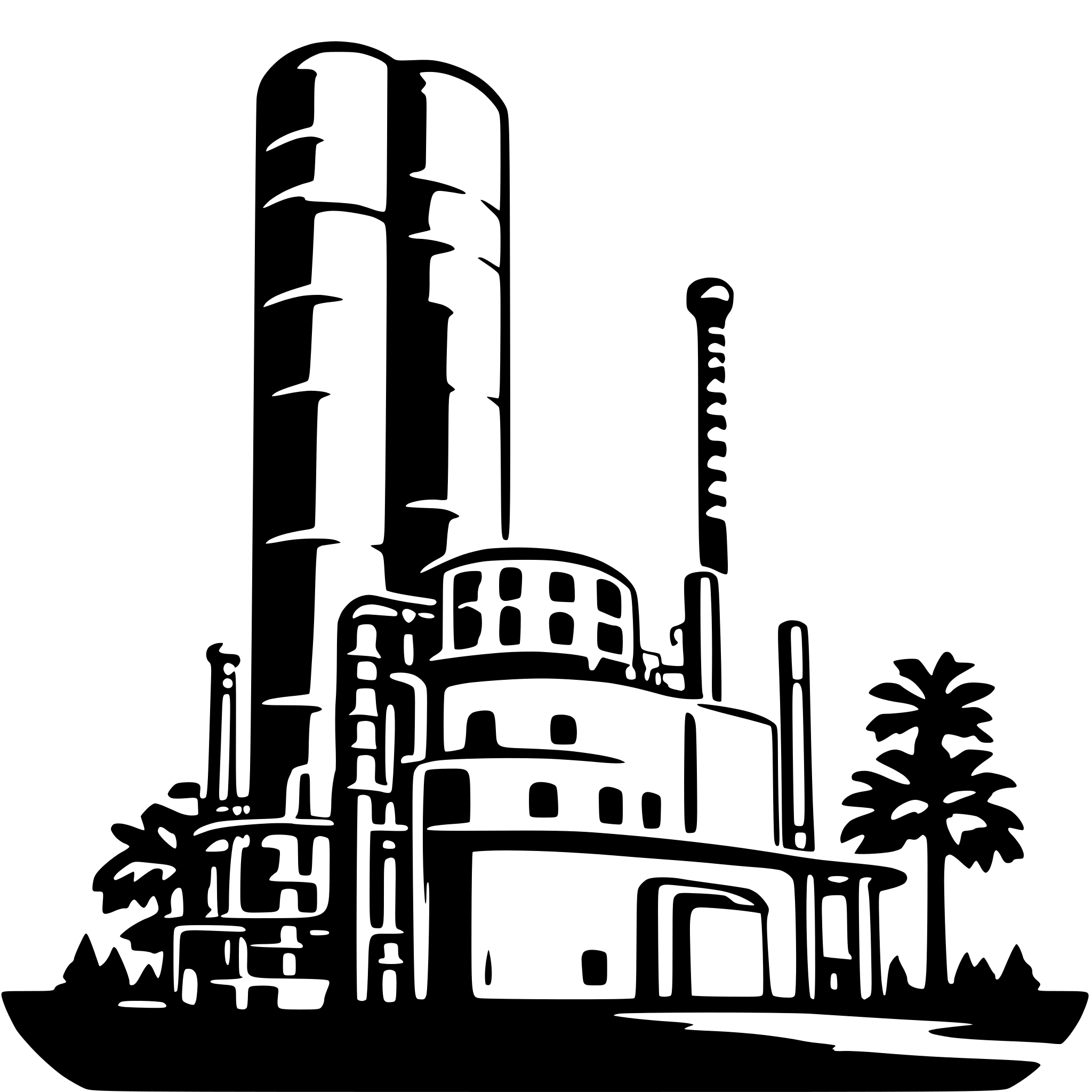 AI-generated SVG of 'REACTOR IN REFINERY'