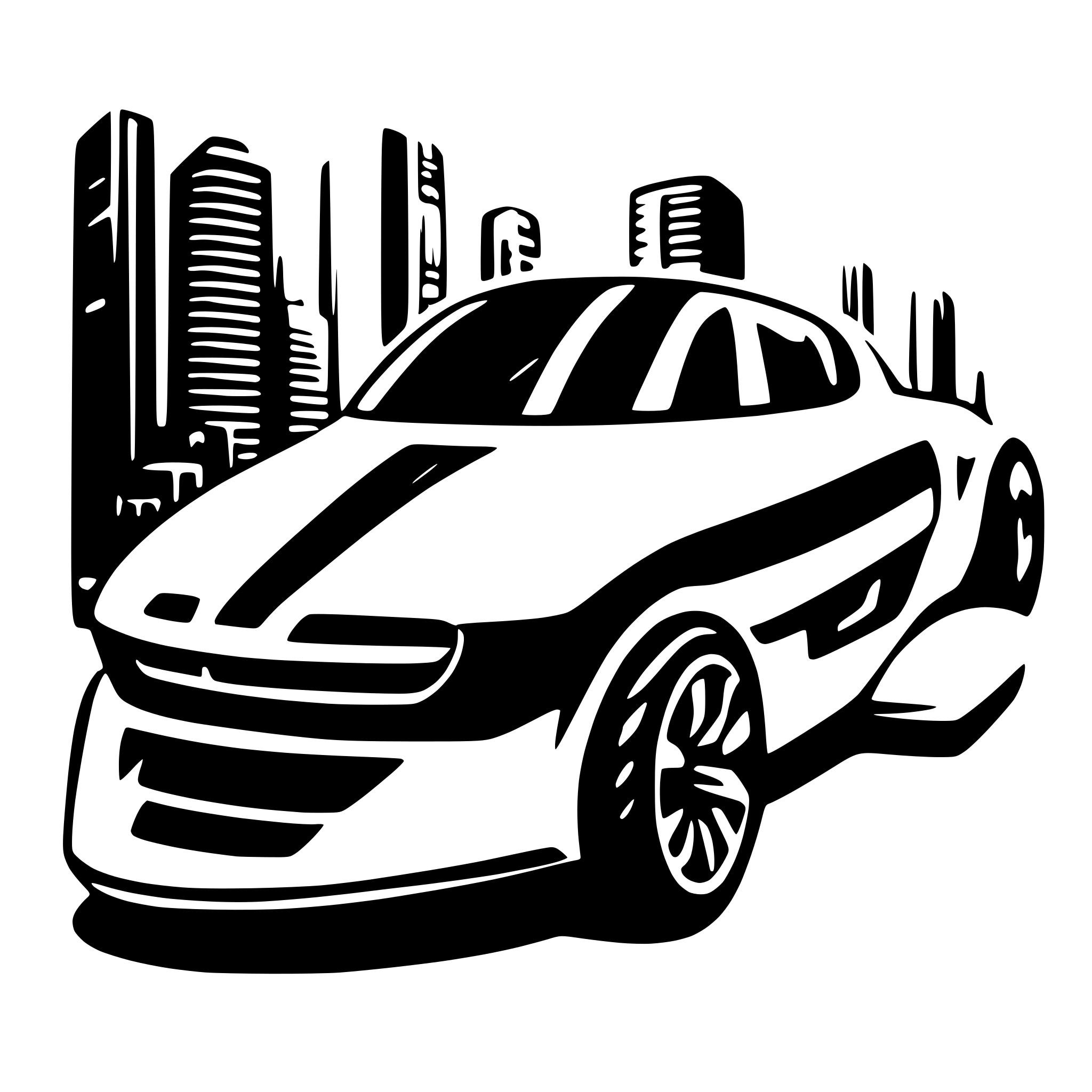 AI-generated SVG of 'Futuristic car with autonomous capabilities'