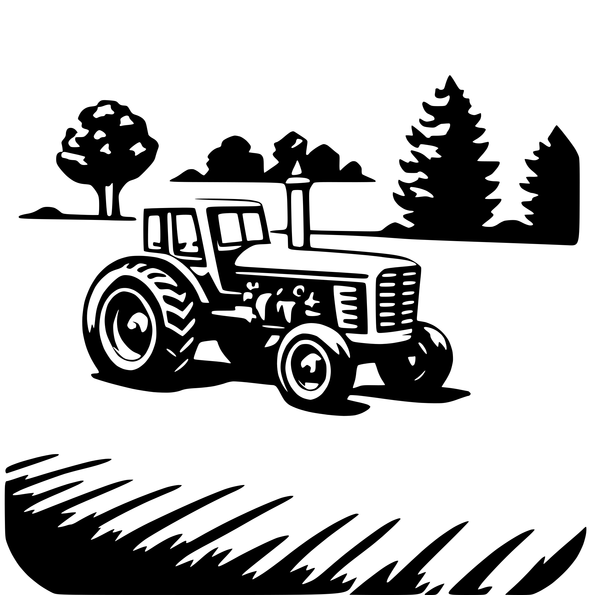AI-generated SVG of 'tractor in field'