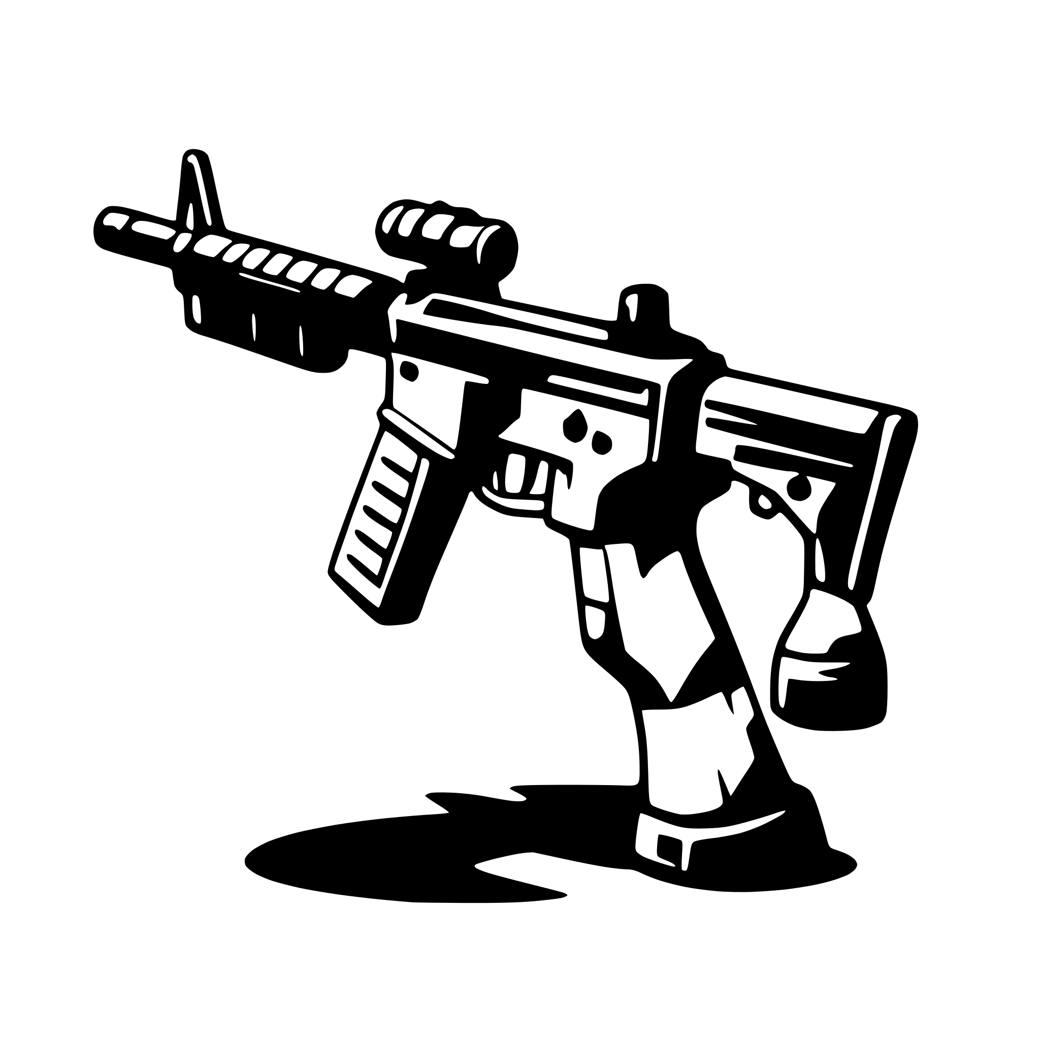 AI-generated SVG of a AR-15