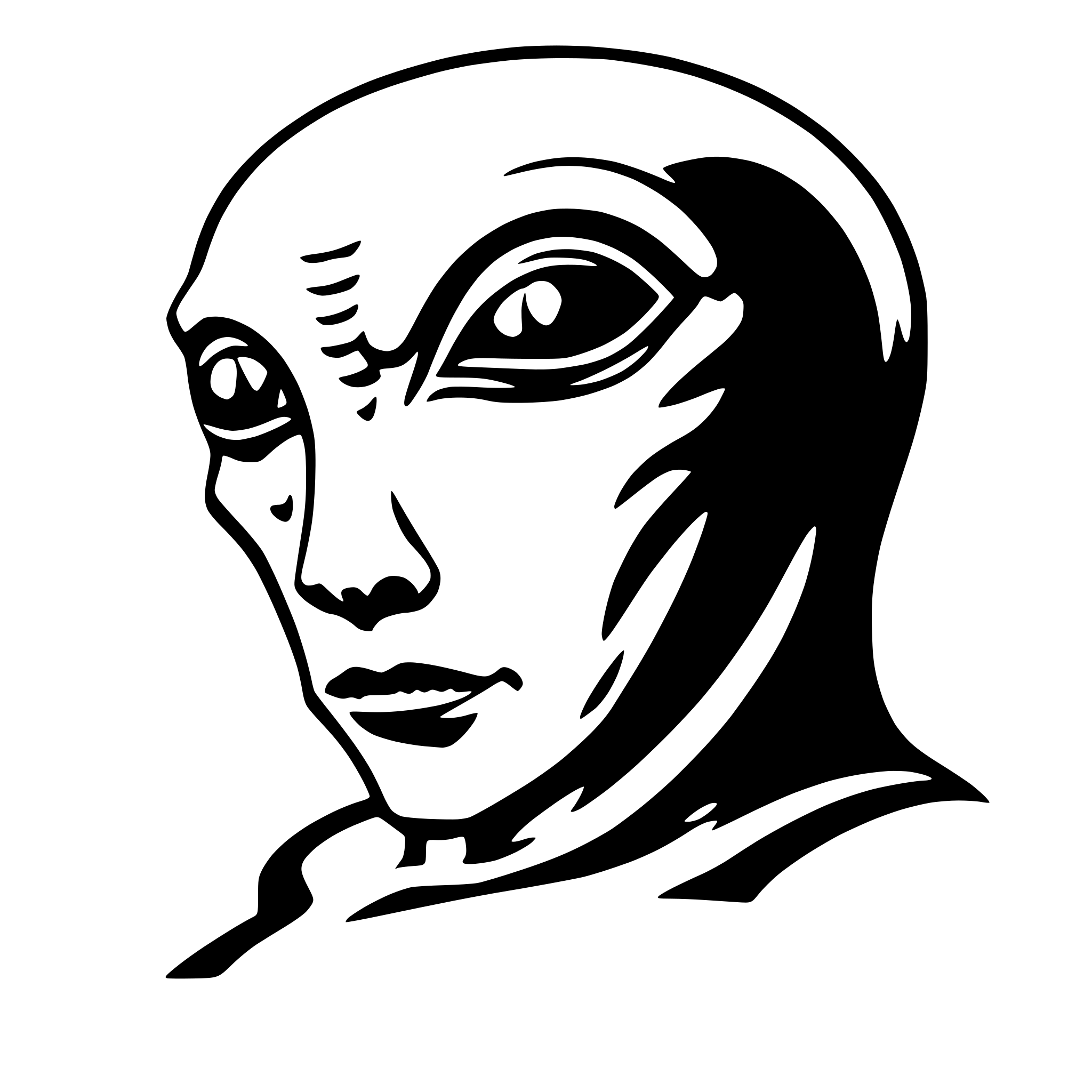 AI-generated SVG of a alien in square