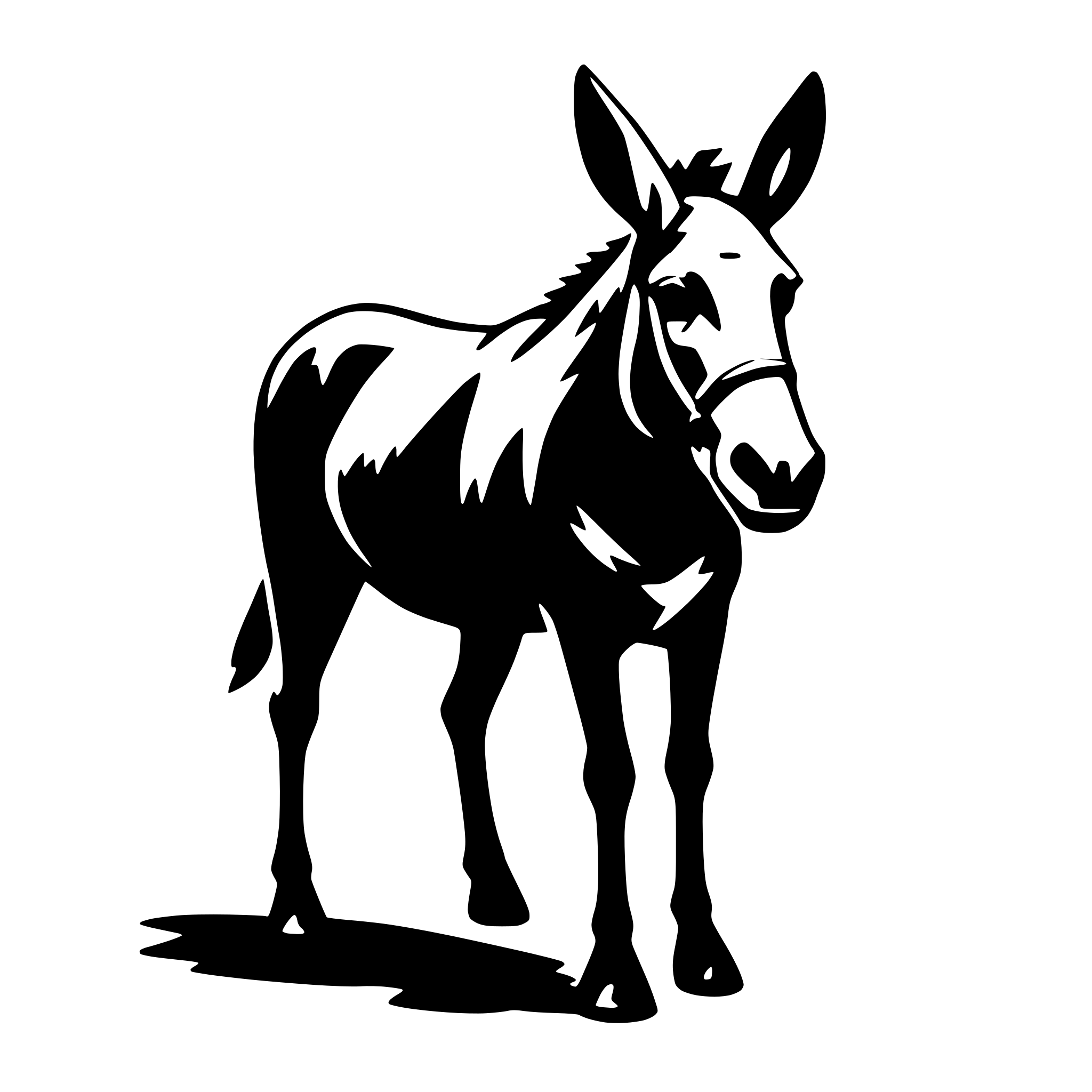 AI-generated SVG of a mule