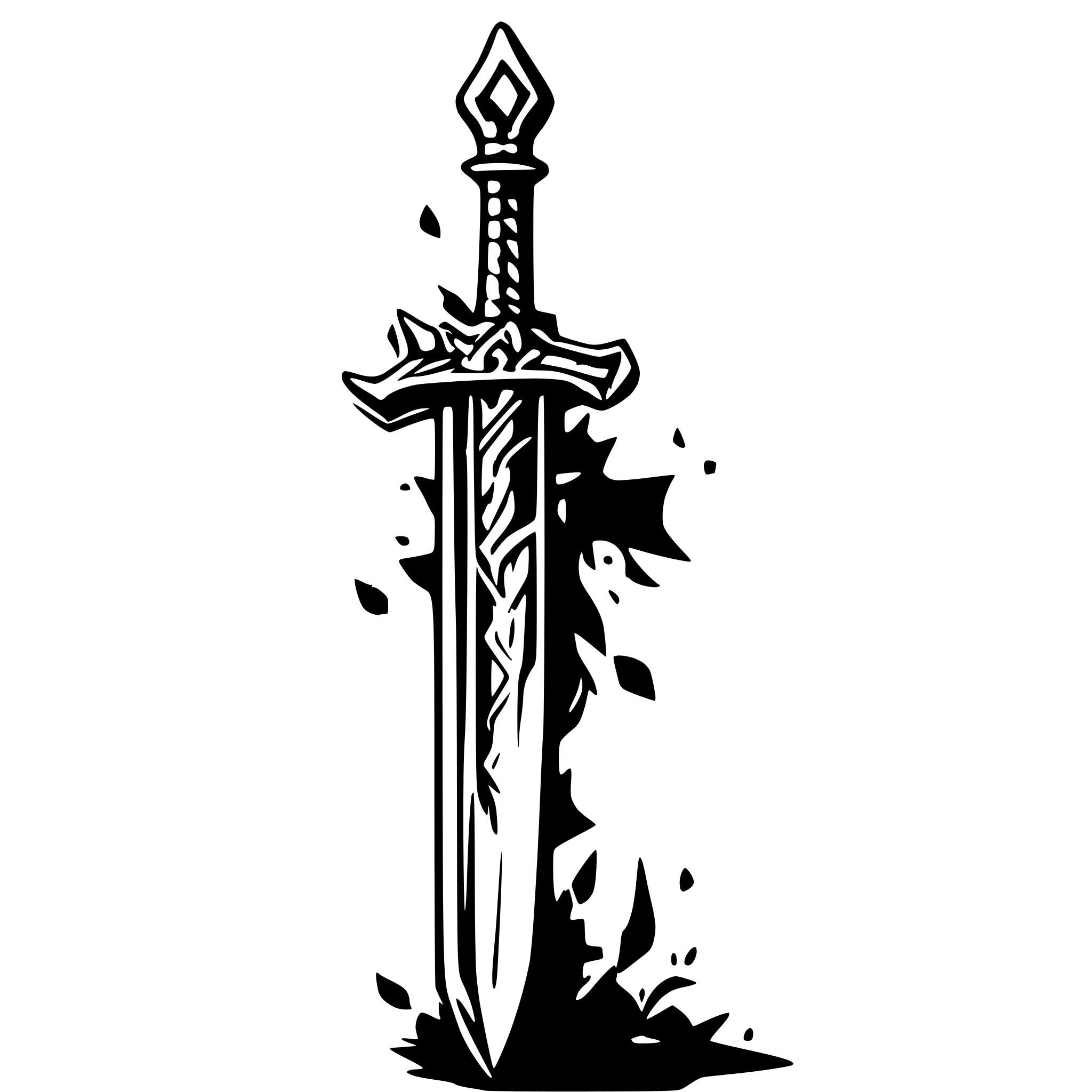 AI-generated SVG of a create image about demonic sword