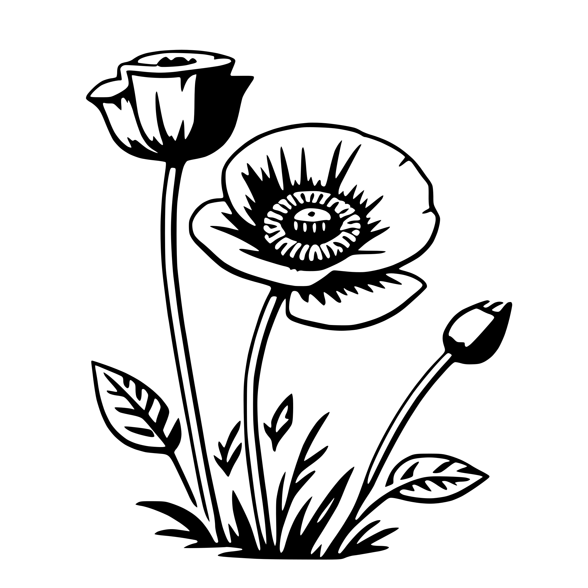 AI-generated SVG of 'poppy'
