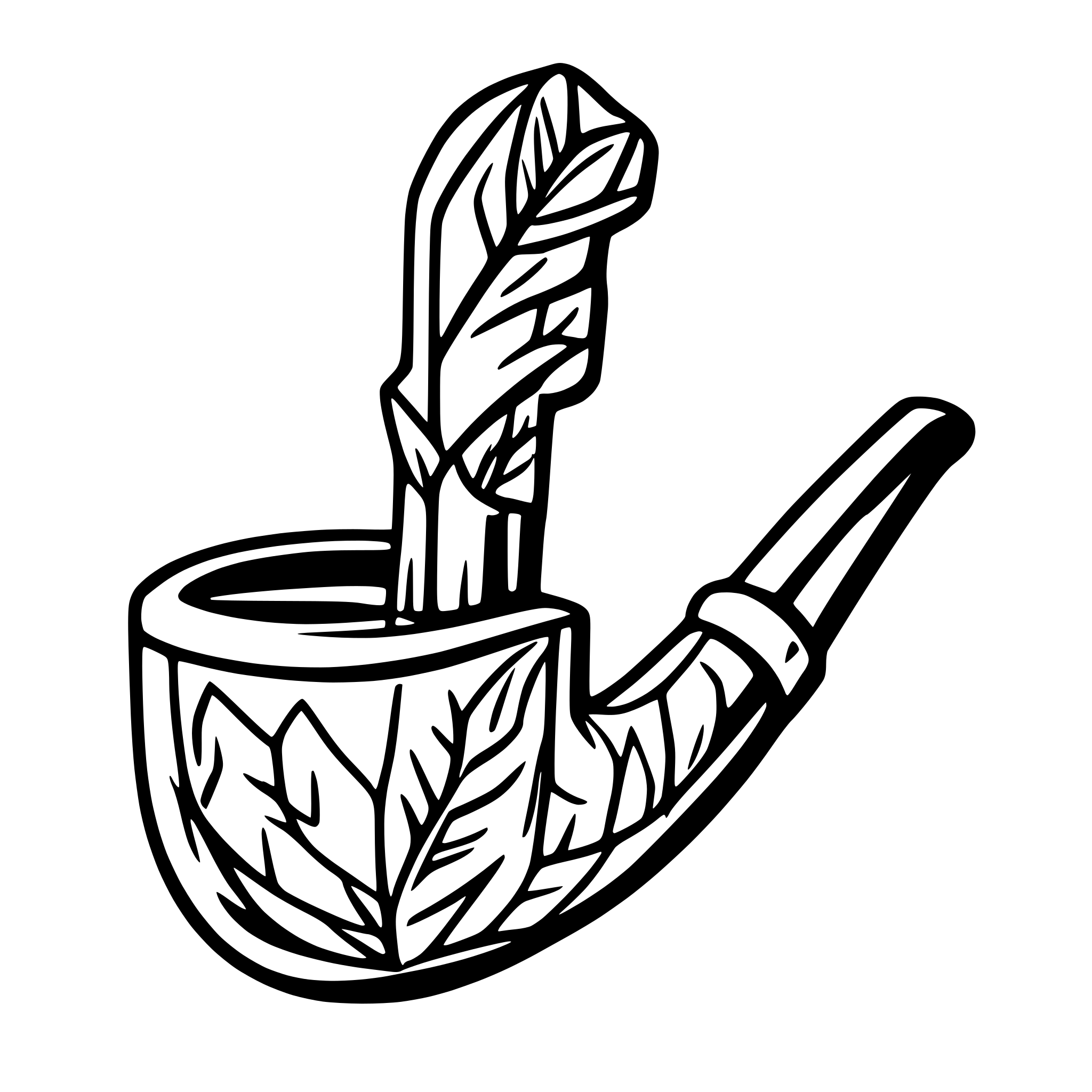 AI-generated SVG of 'tobacco pipe icon'