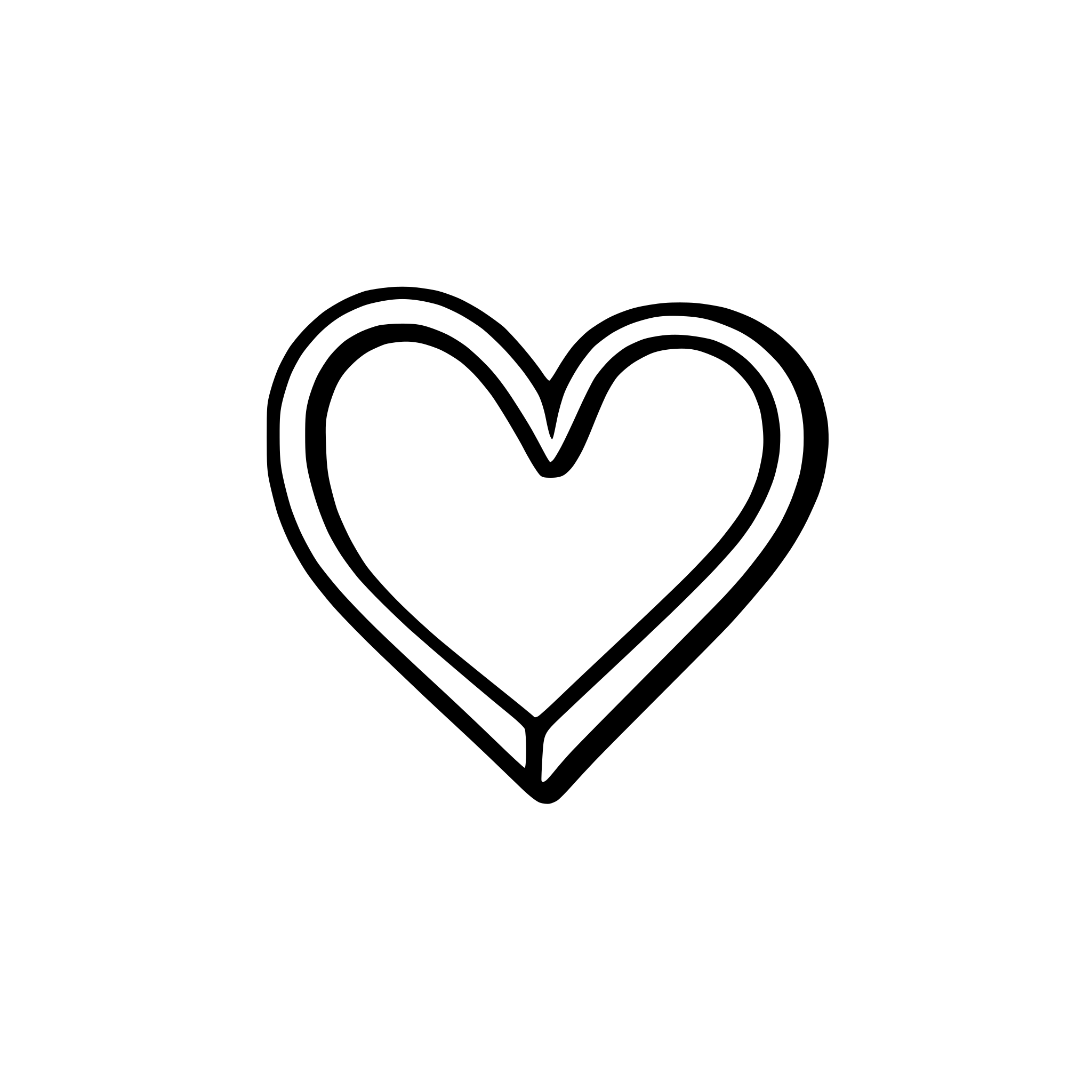 AI-generated SVG of 'outline of heart'