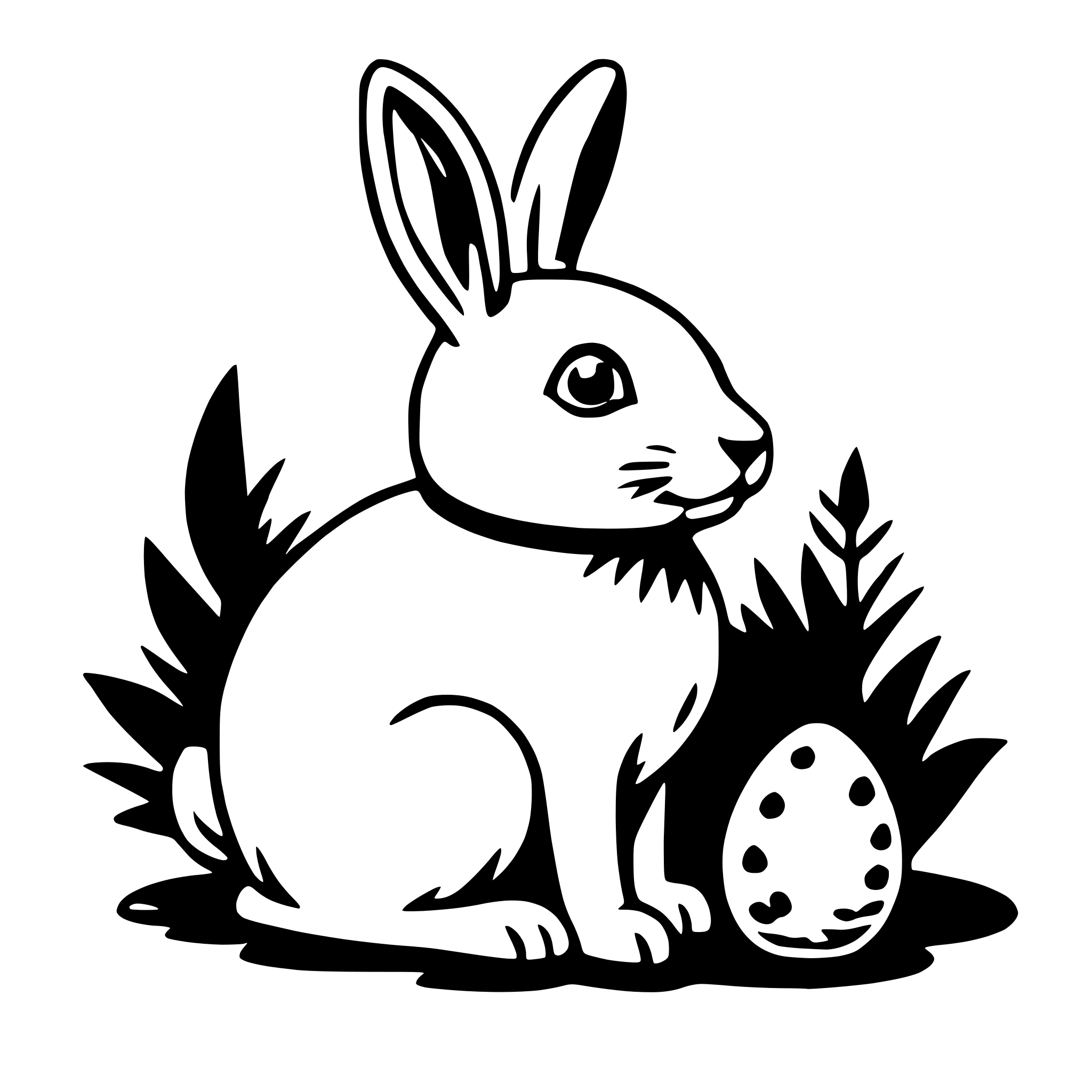 AI-generated SVG of a easter bunny