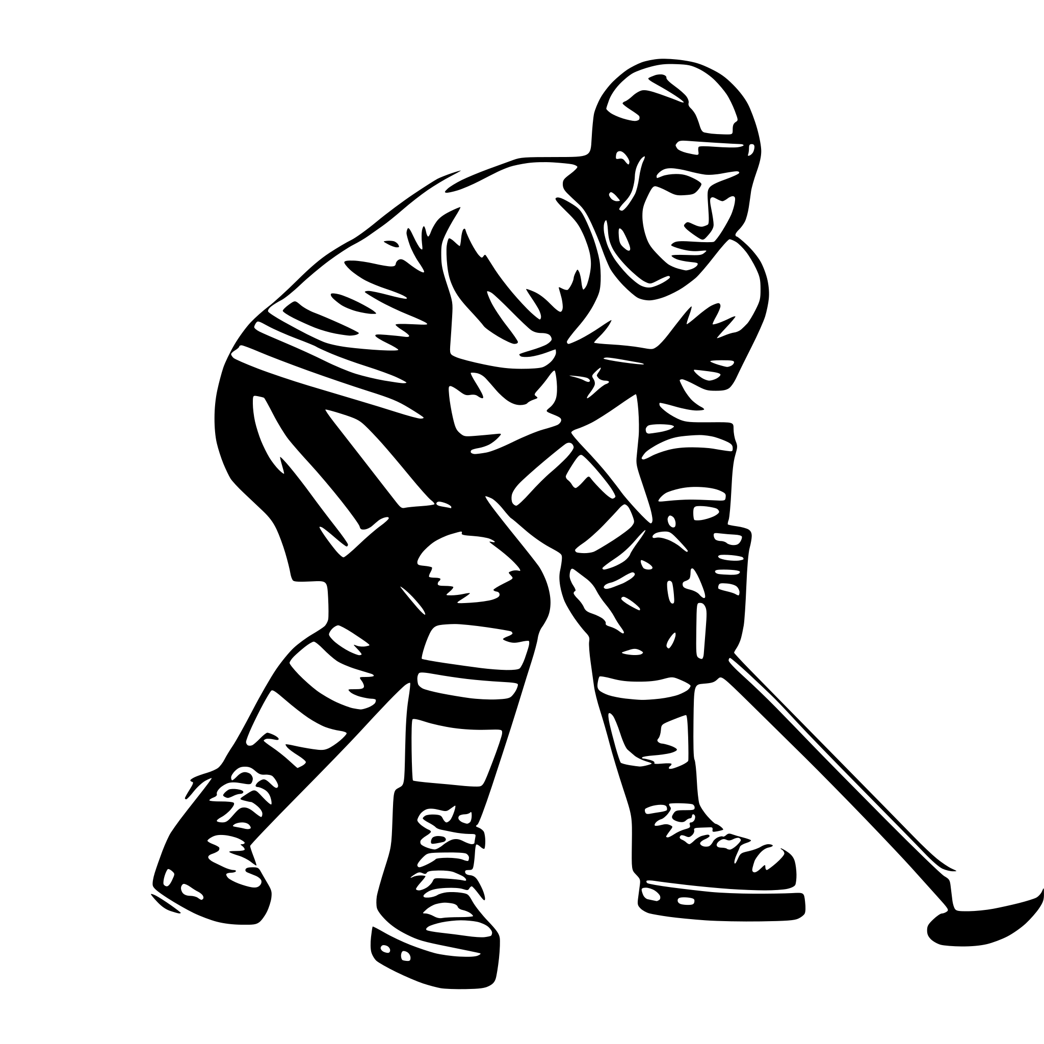 AI-generated SVG of a Ice Hockey Player