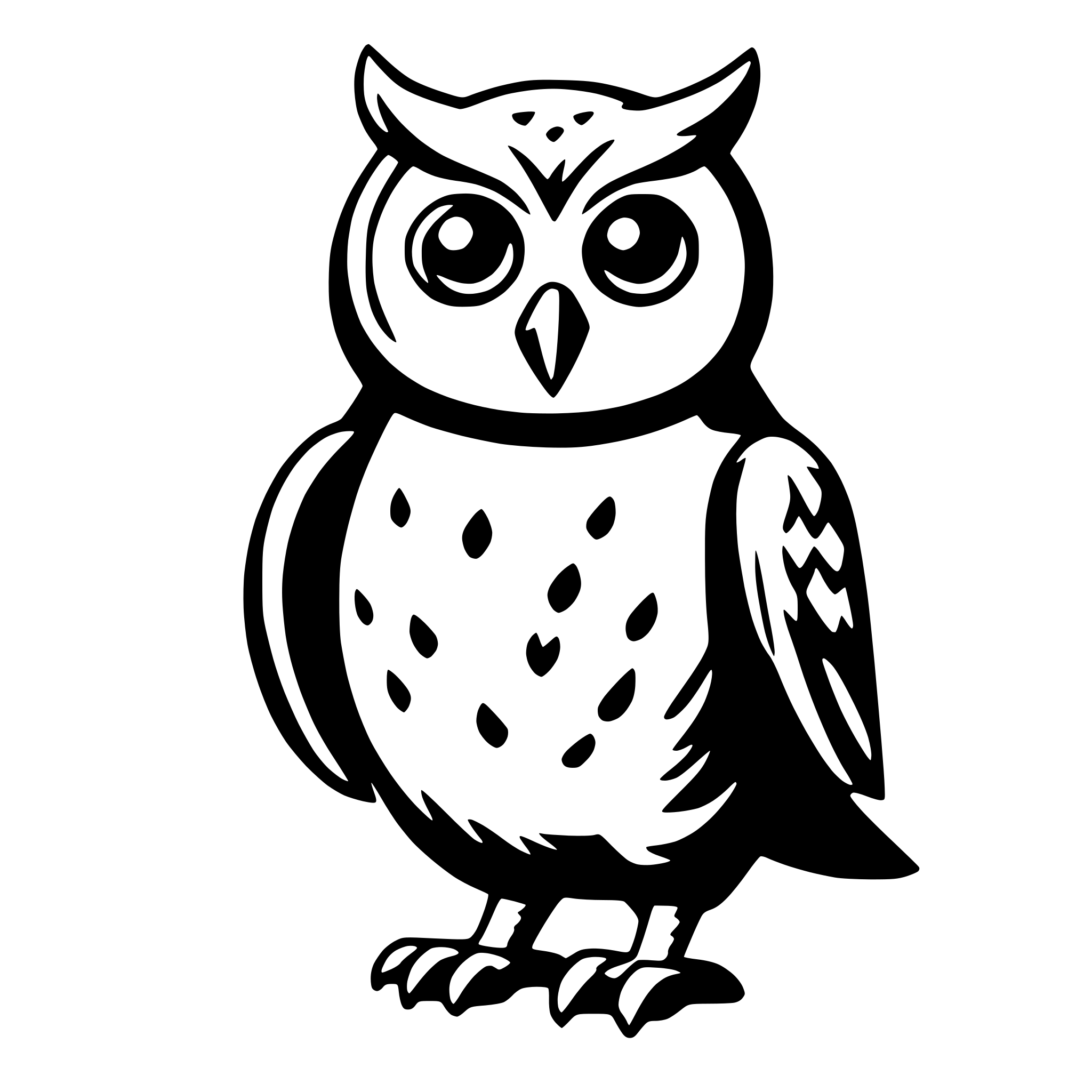 AI-generated SVG of a owl