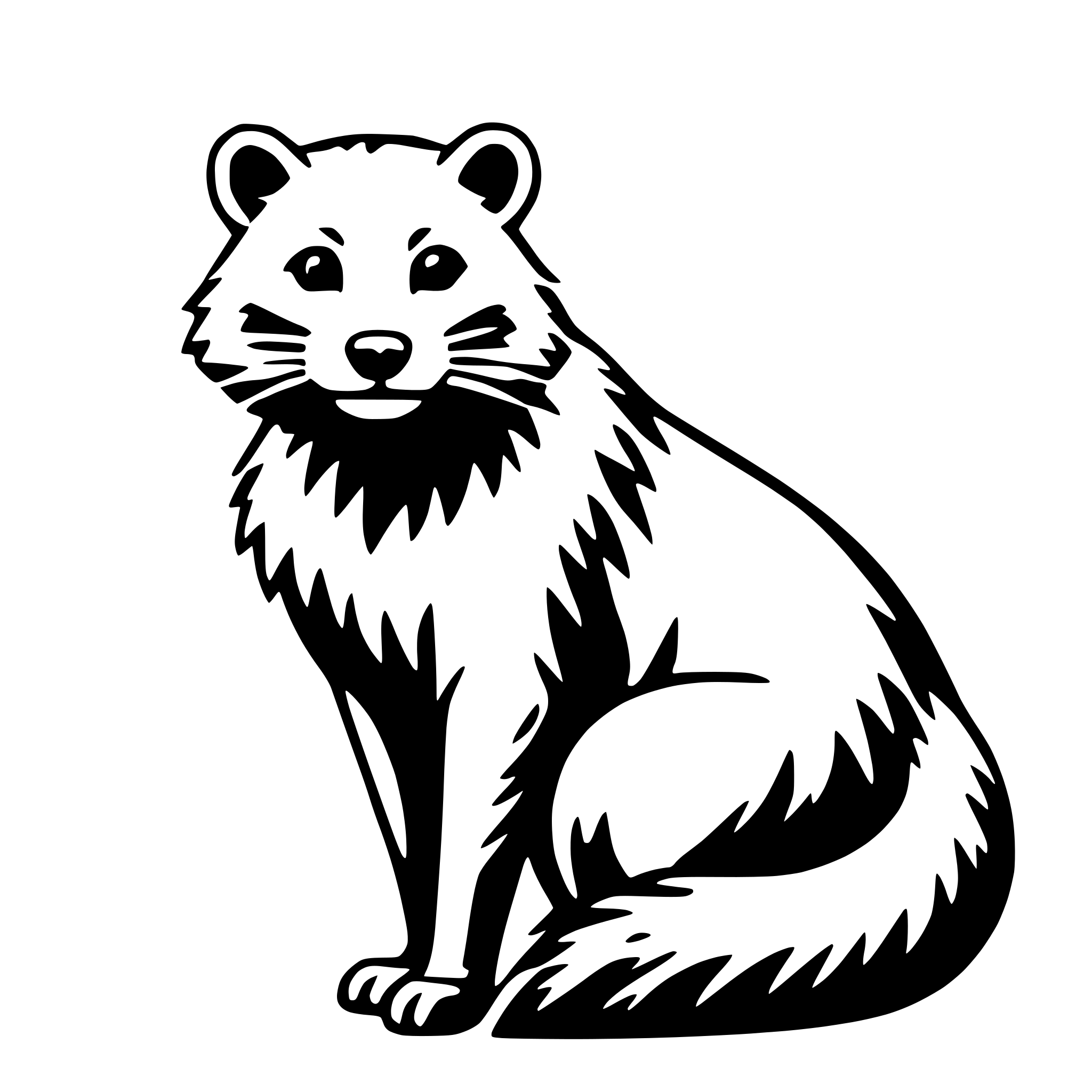 AI-generated SVG of a binturong