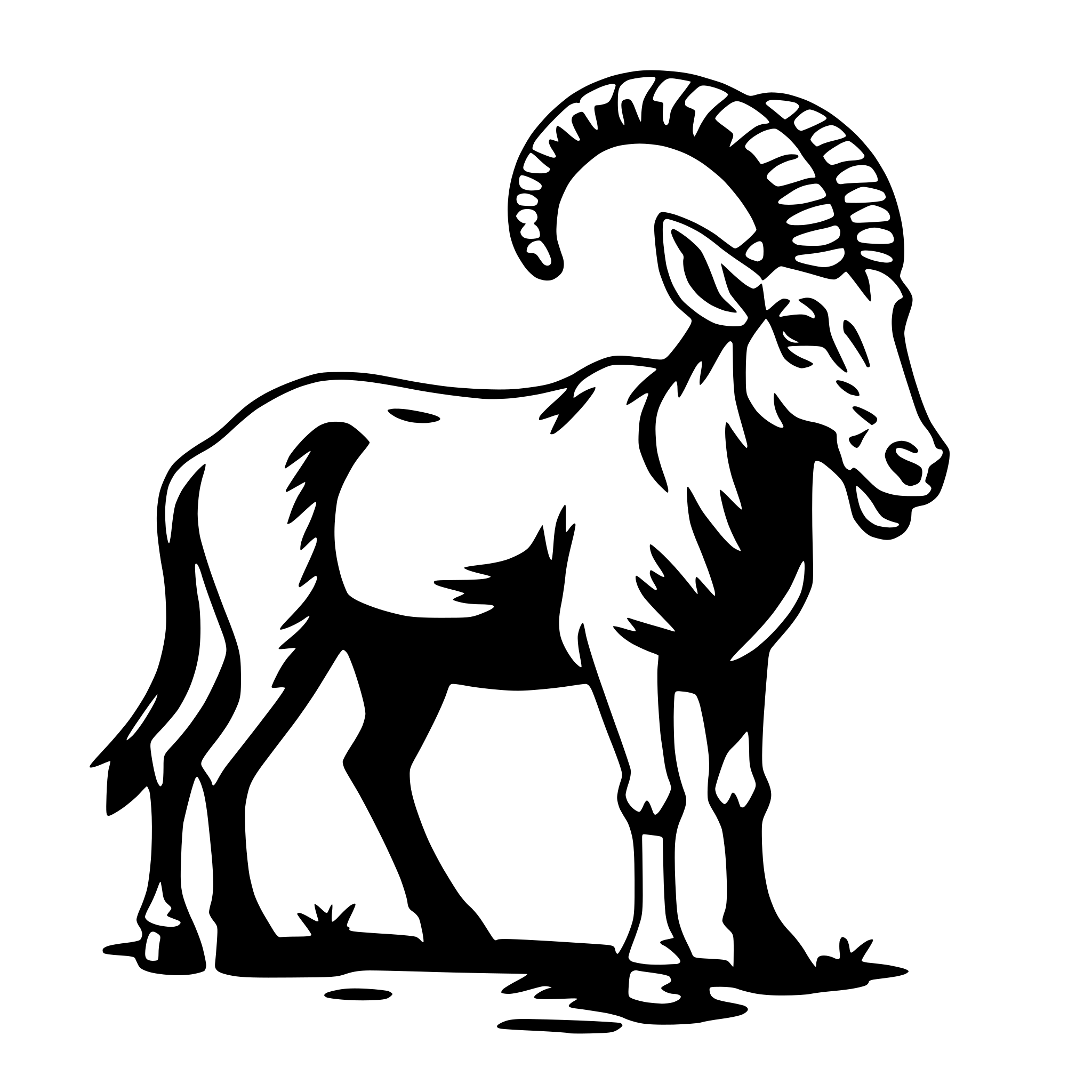 AI-generated SVG of 'ibex'