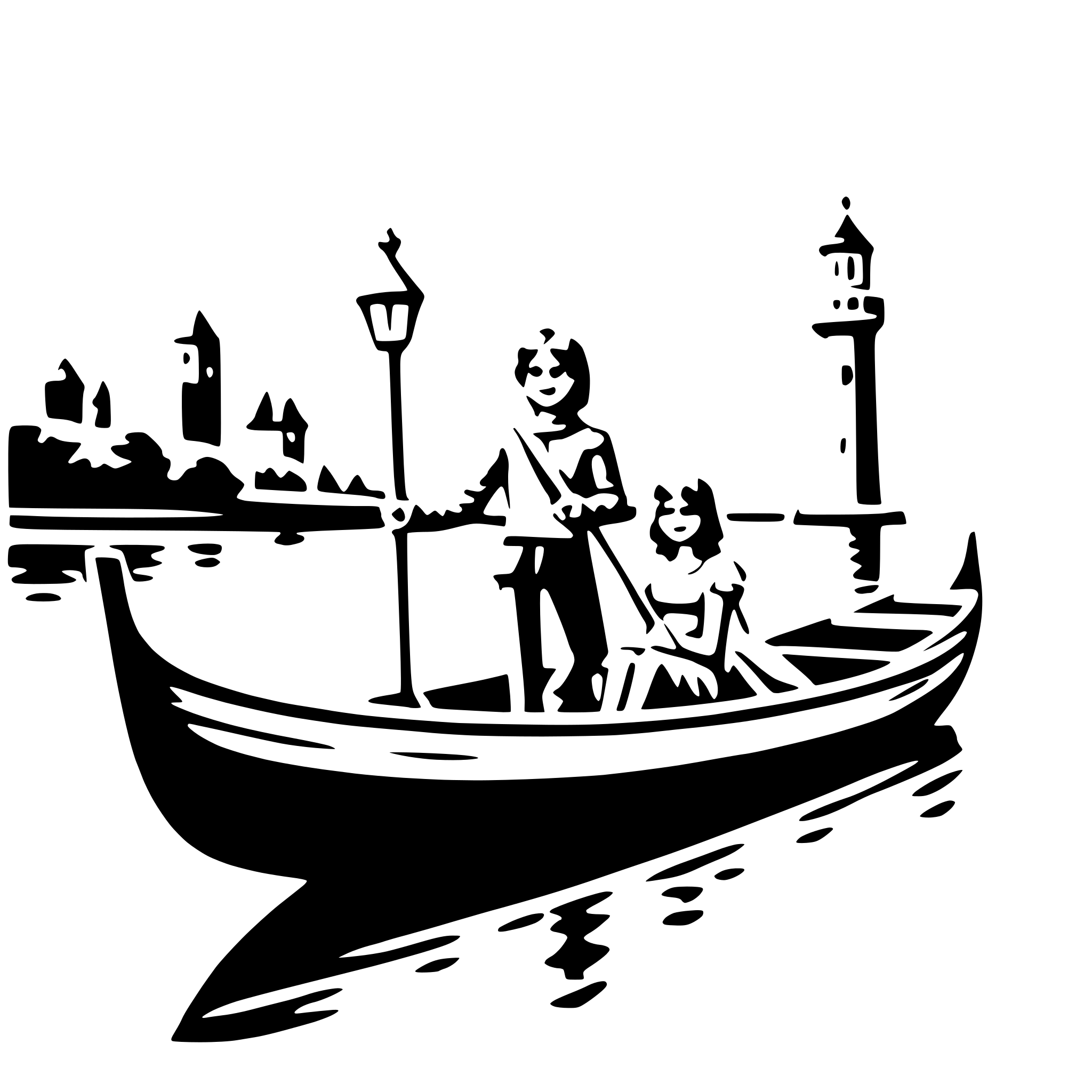 AI-generated SVG of a romantic gondola ride