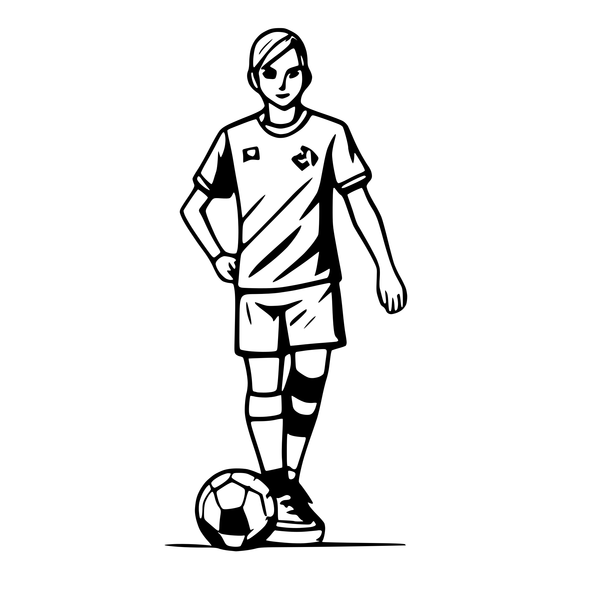 AI-generated SVG of a soccer player