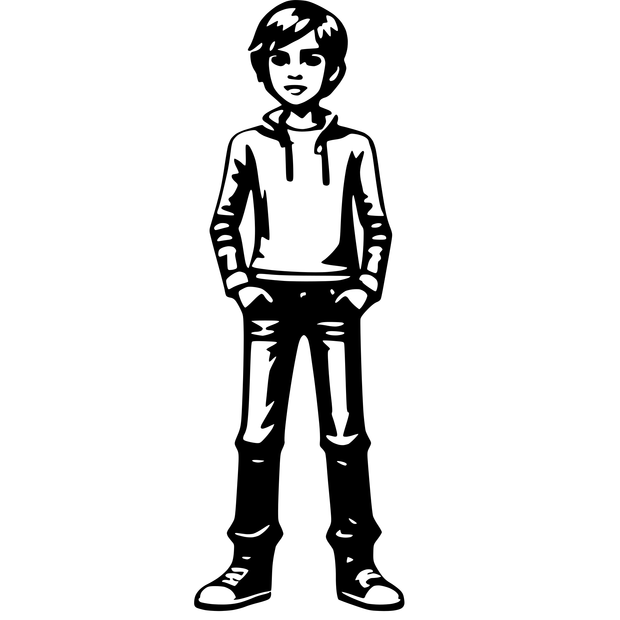 AI-generated SVG of 'standing teen boy'