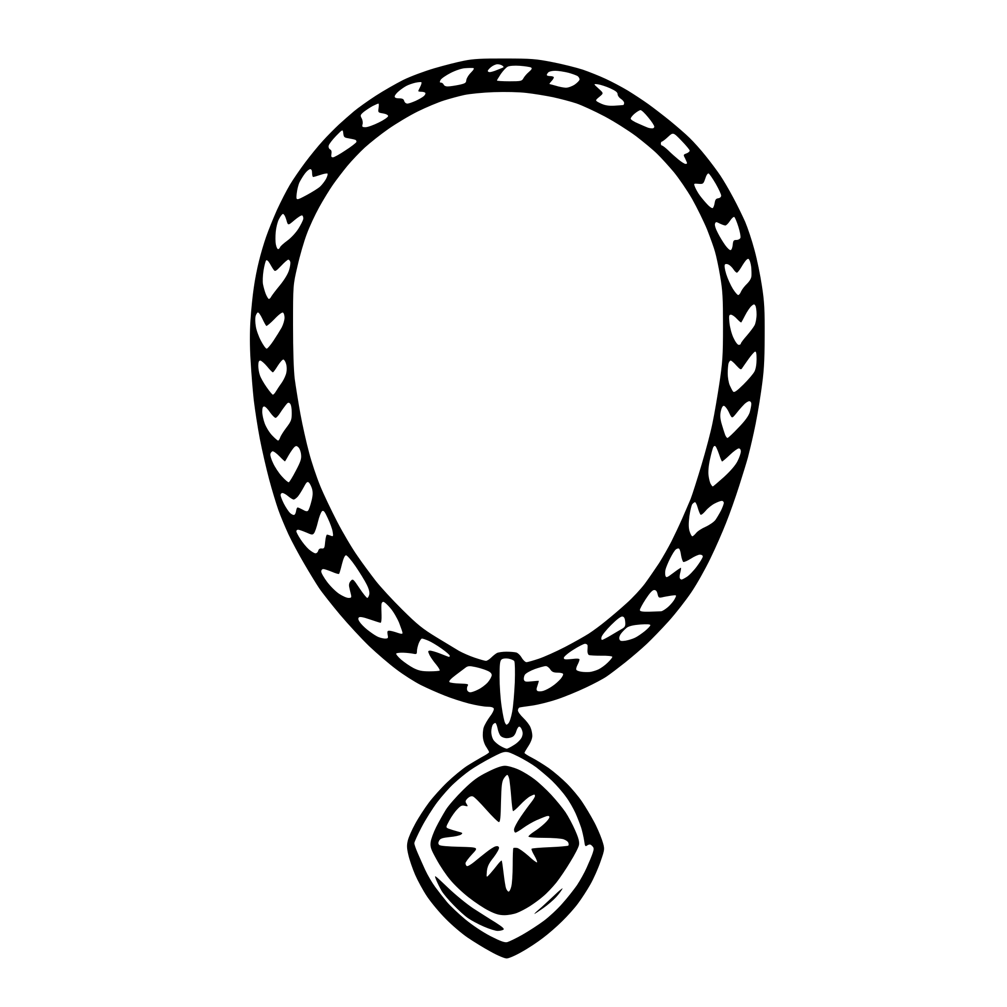 AI-generated SVG of 'necklace'