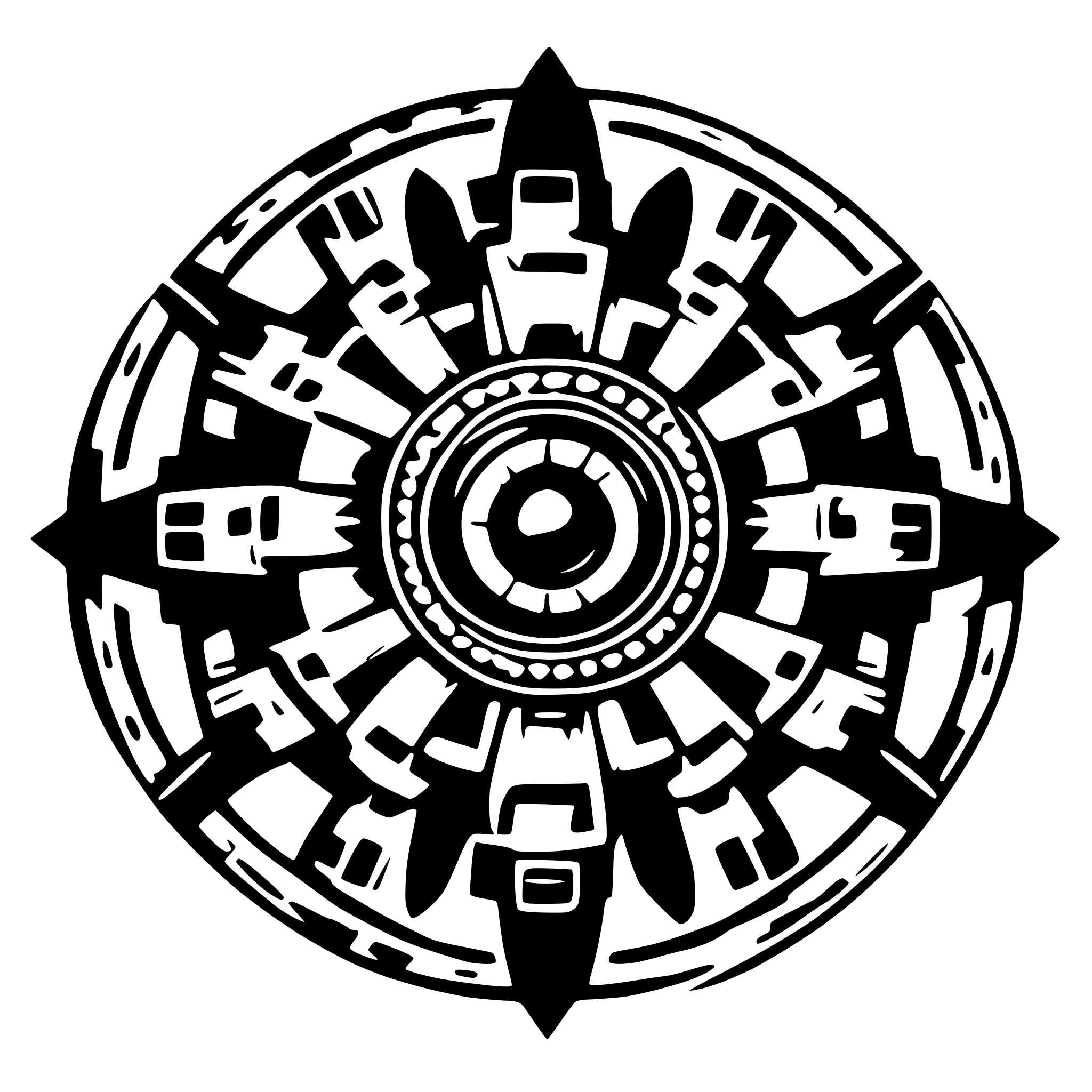 AI-generated SVG of a futuristic like mandala, tech style