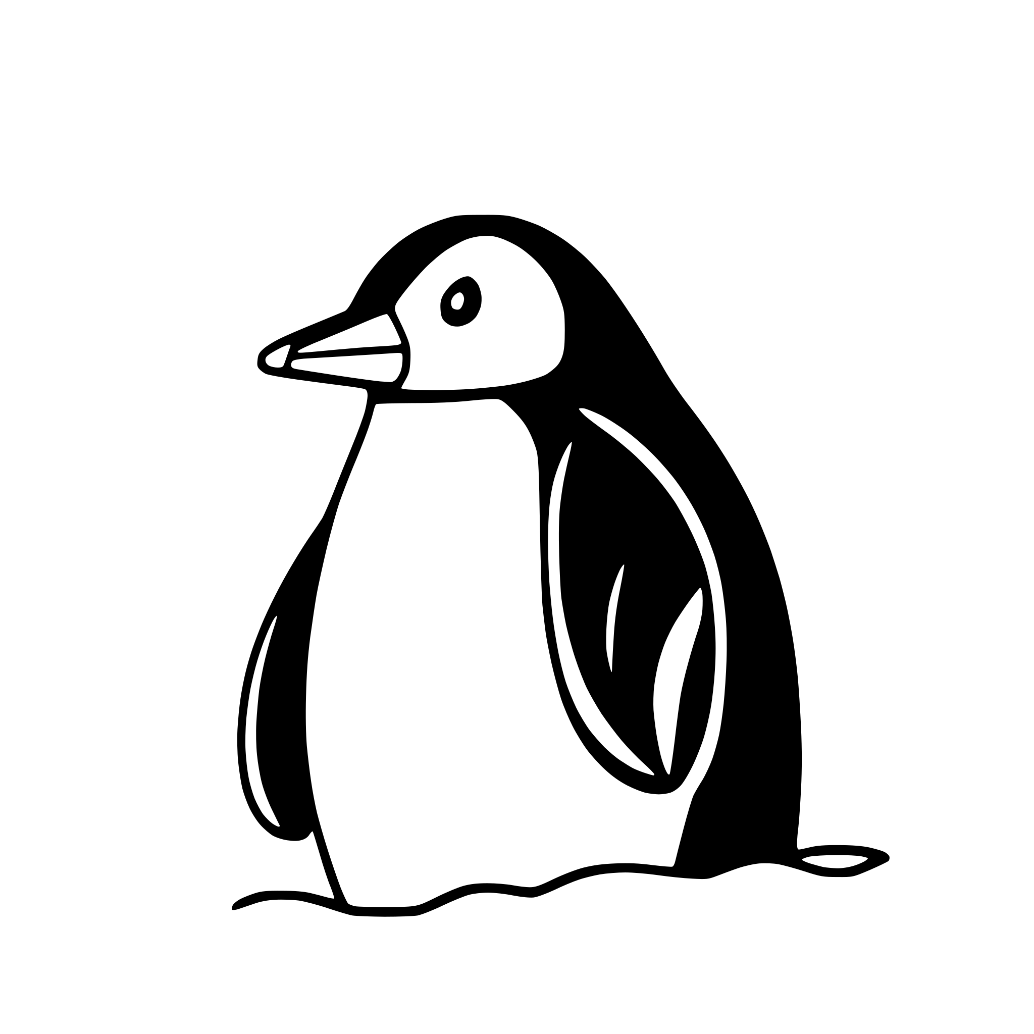 AI-generated SVG of 'penguin huddled in snow'