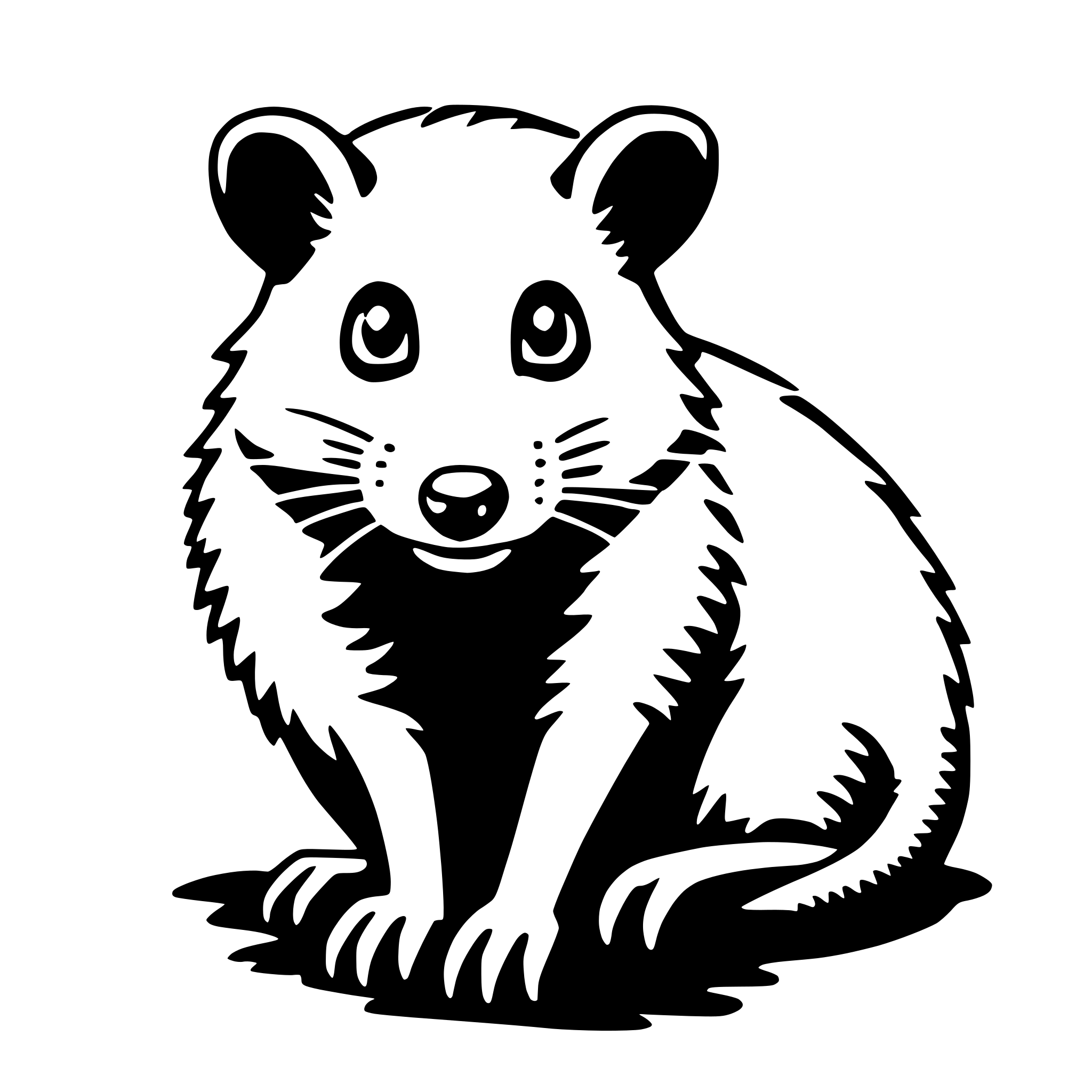 AI-generated SVG of 'opossum'