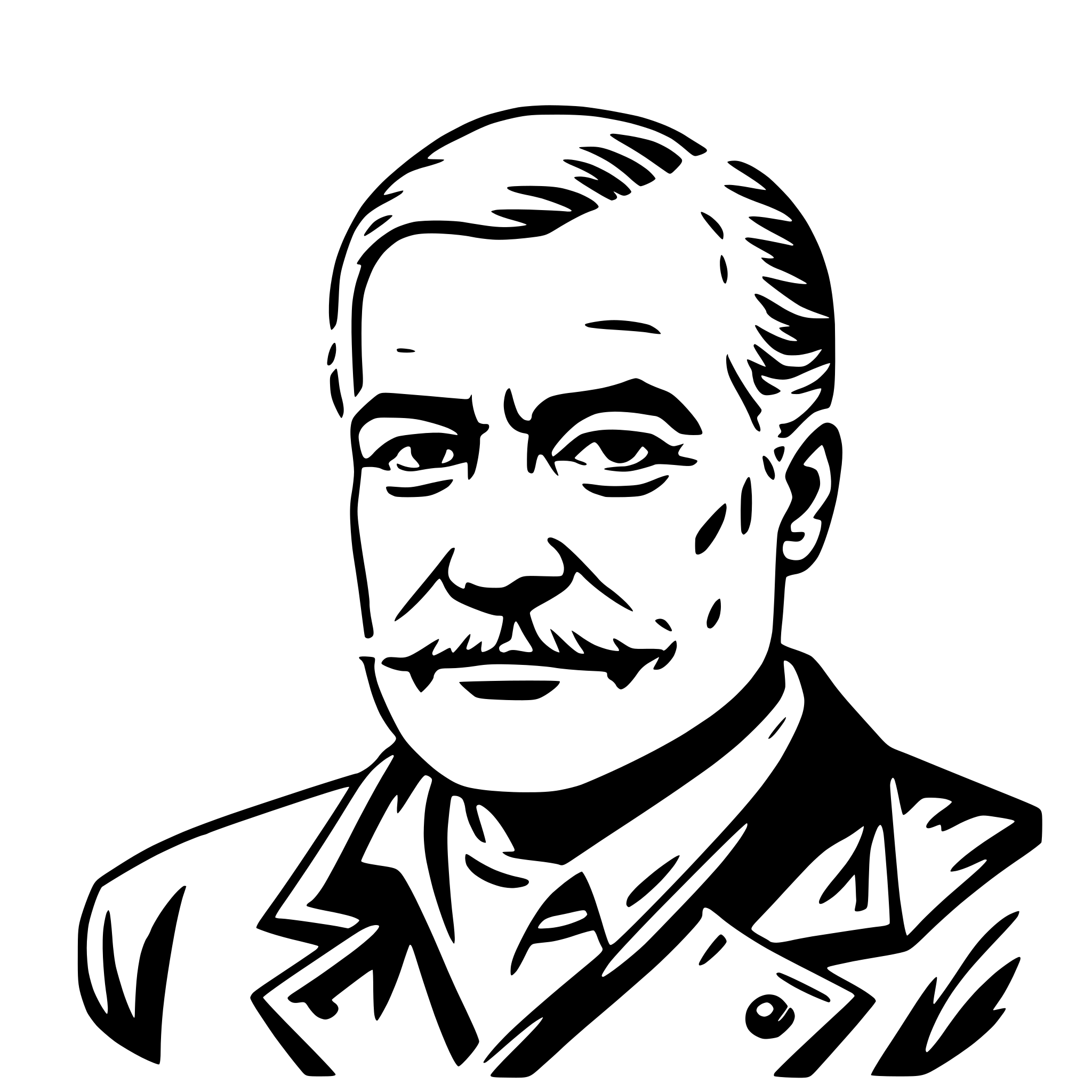 AI-generated SVG of a ernest hemingway