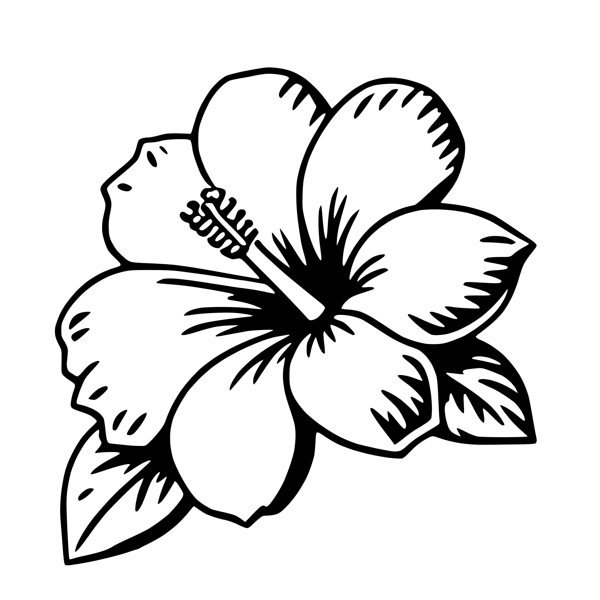 AI-generated SVG of a hibiscus