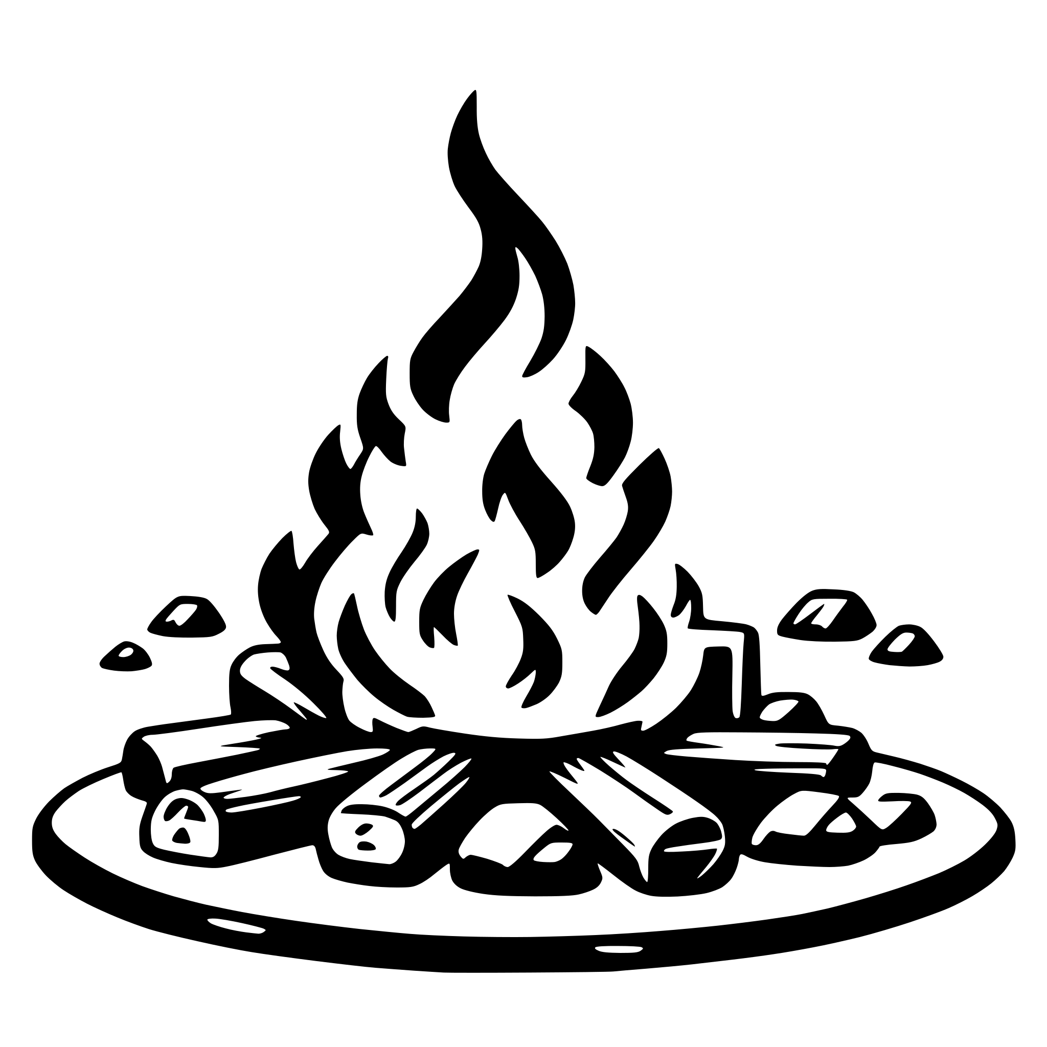 AI-generated SVG of 'campfire'