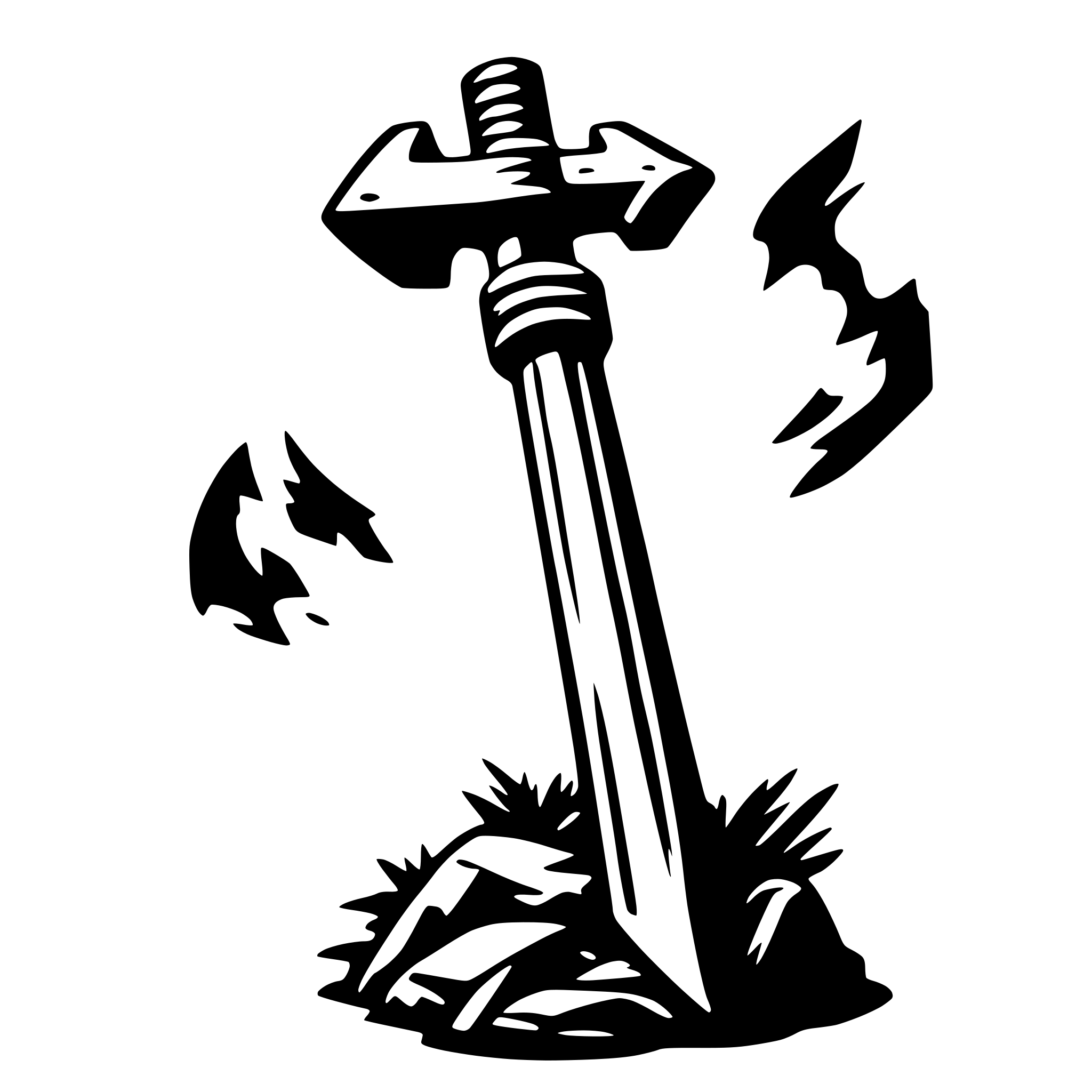 AI-generated SVG of 'a War hammer'