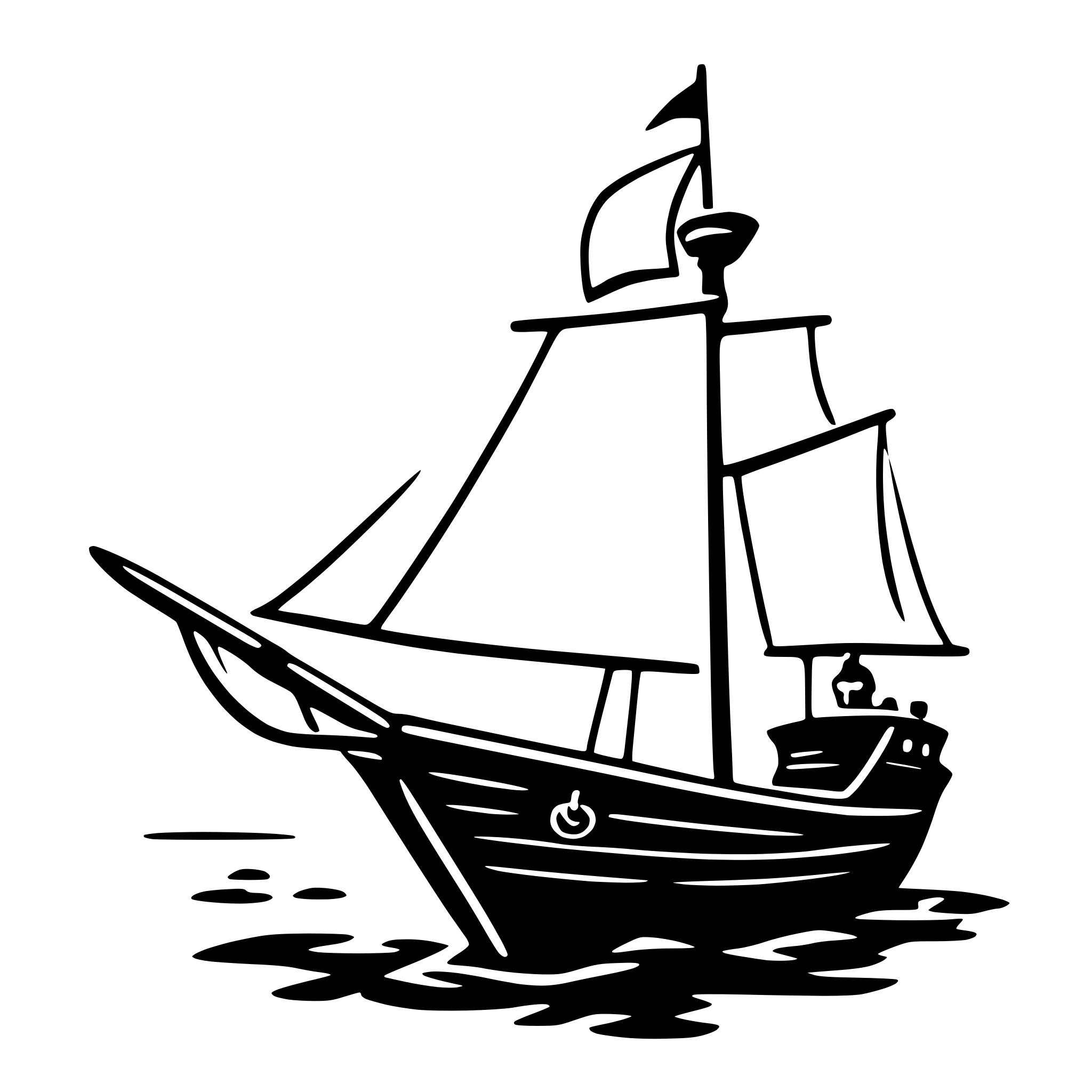 AI-generated SVG of a pirate ship sails
