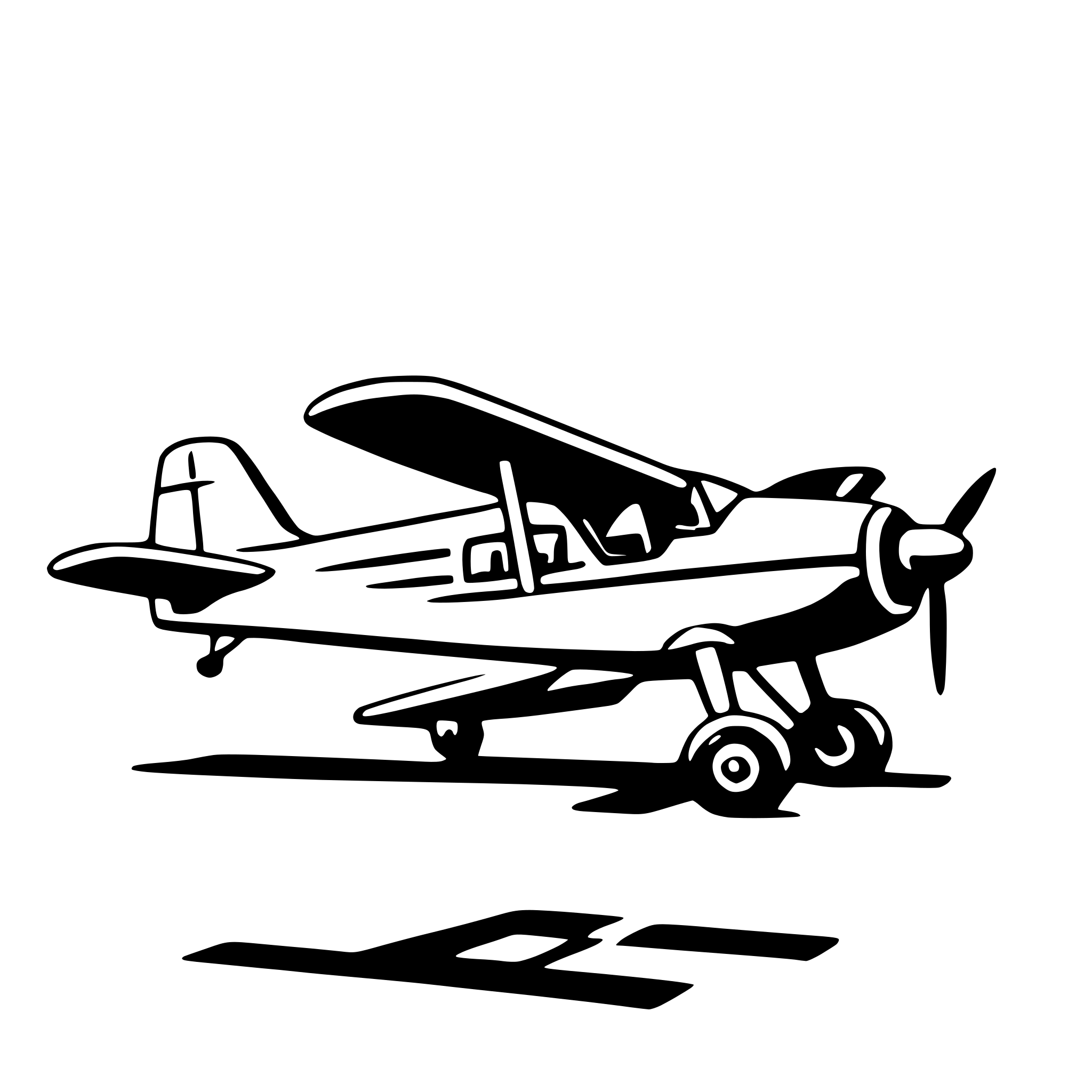 AI-generated SVG of a single-engine plane