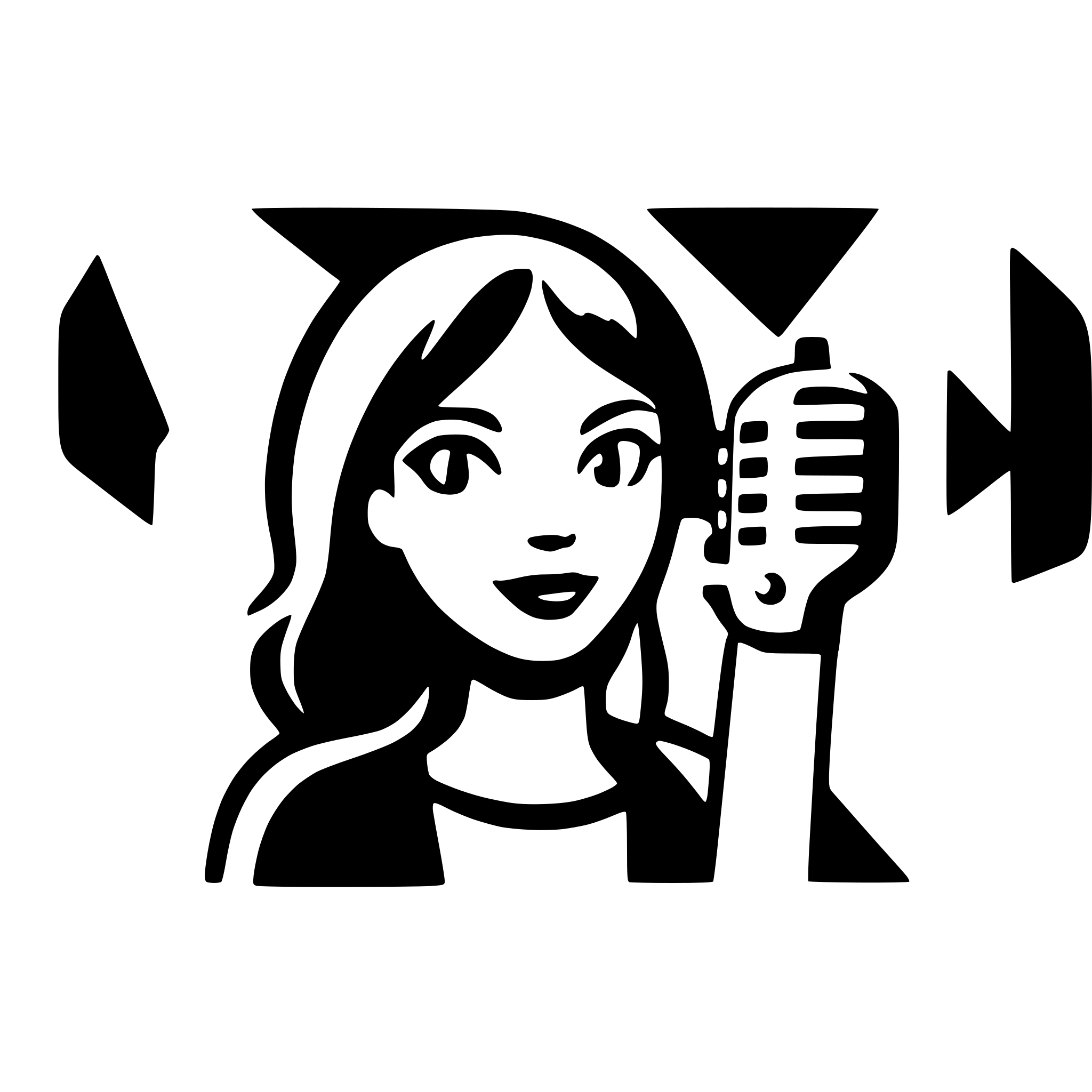 AI-generated SVG of a Please stick with the original style and shape of this image, do not use more than two colors and keep it simple. An image of someone hering voices.