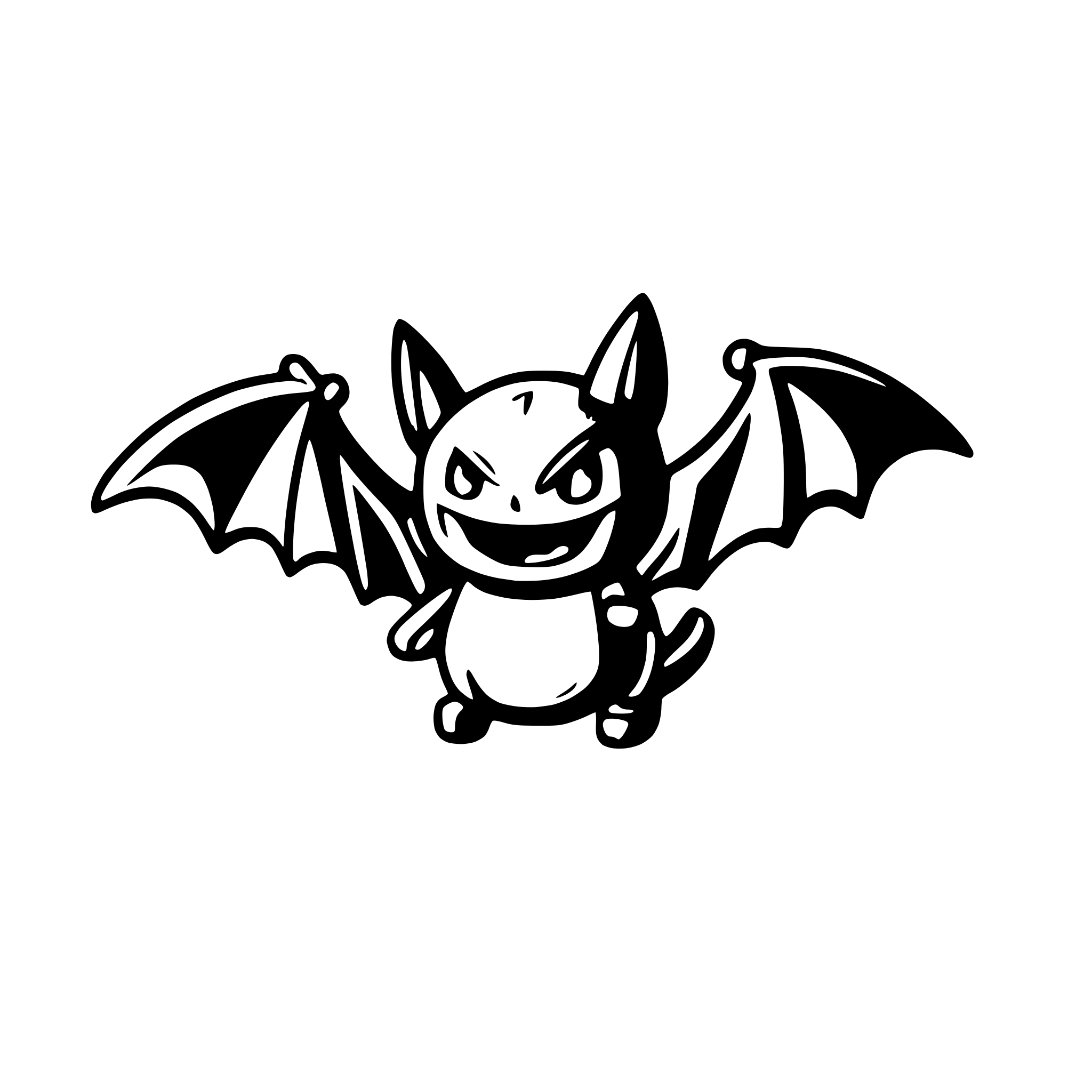 AI-generated SVG of 'a bat landing on vape'