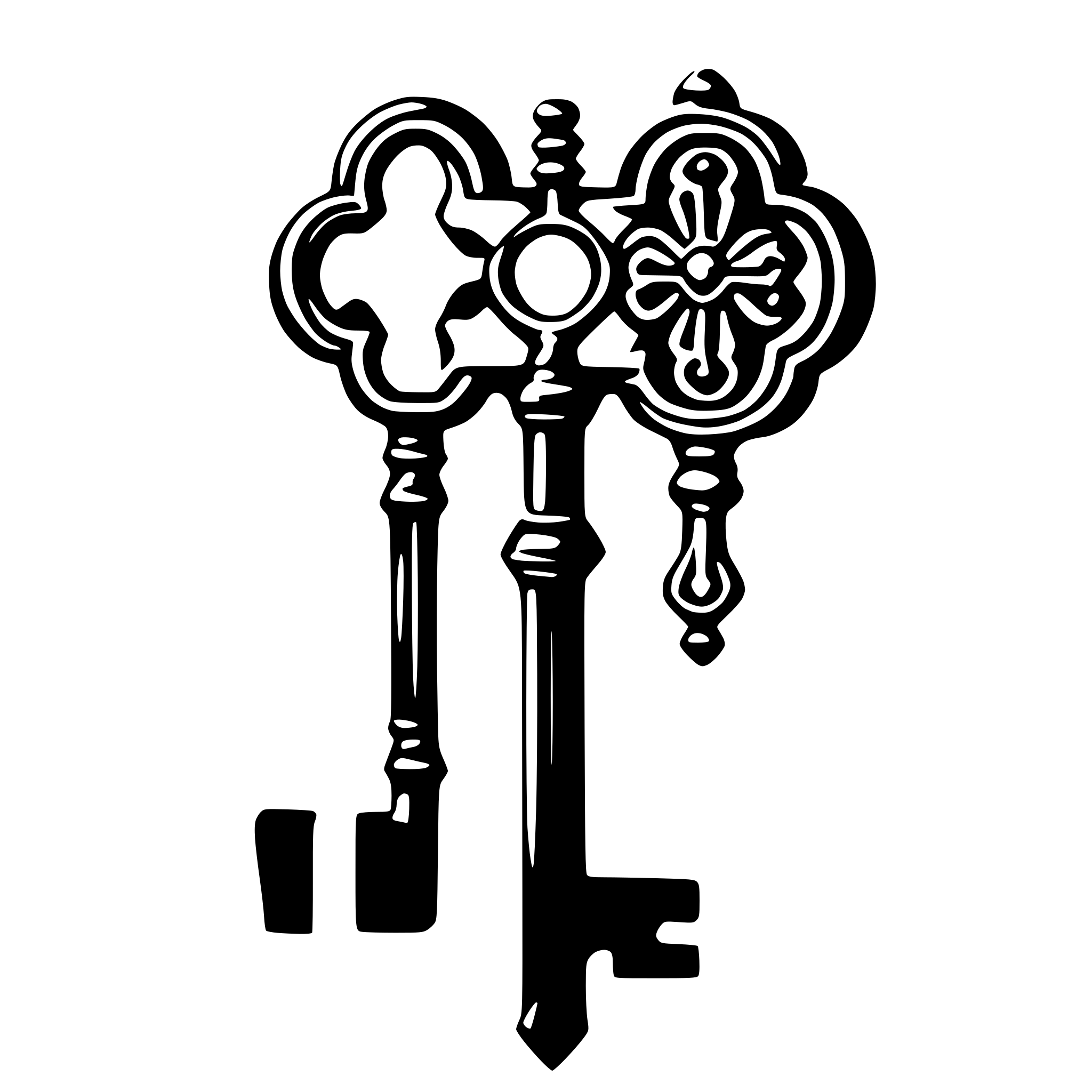 AI-generated SVG of 'vintage key'