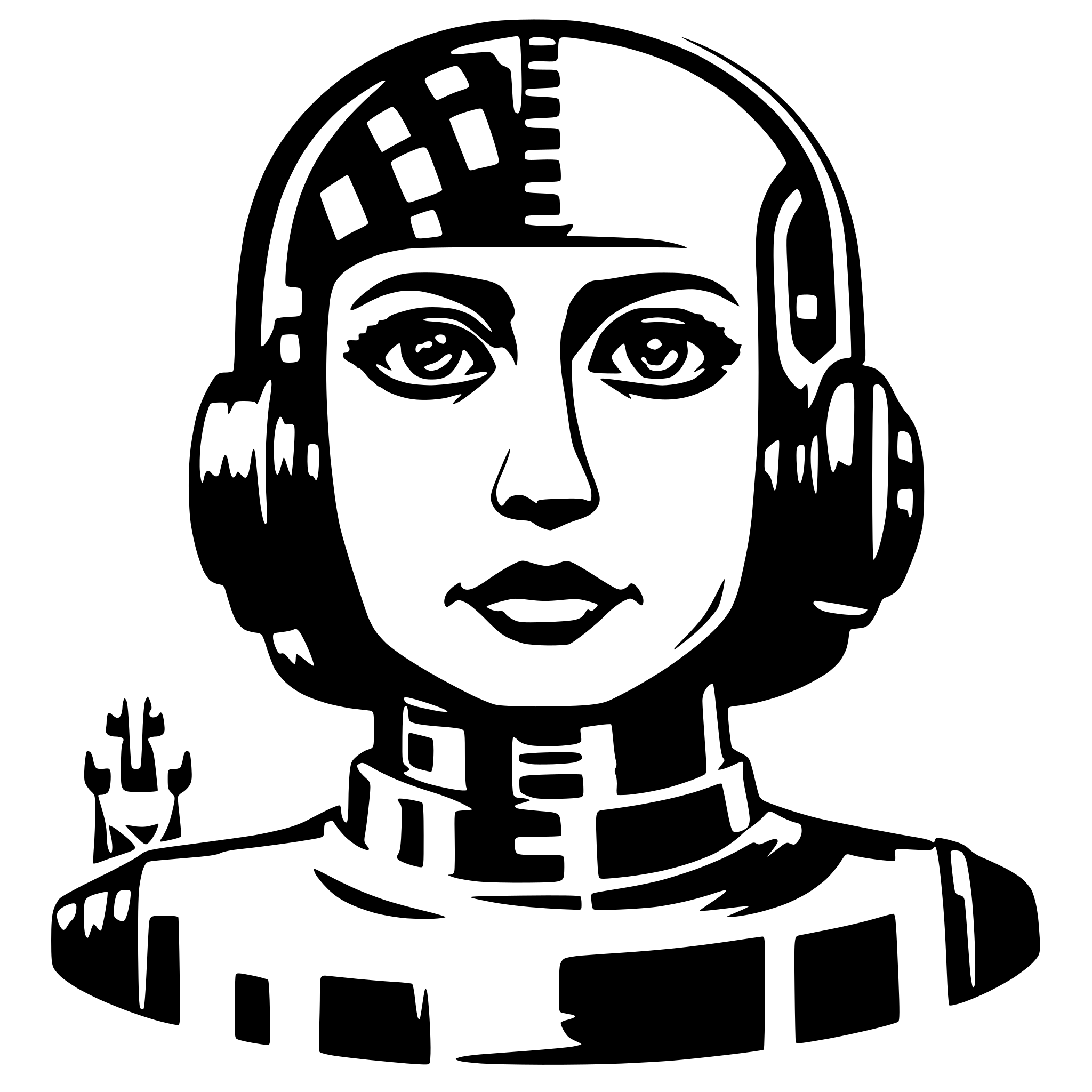 AI-generated SVG of 'AI is not a threat to humans'